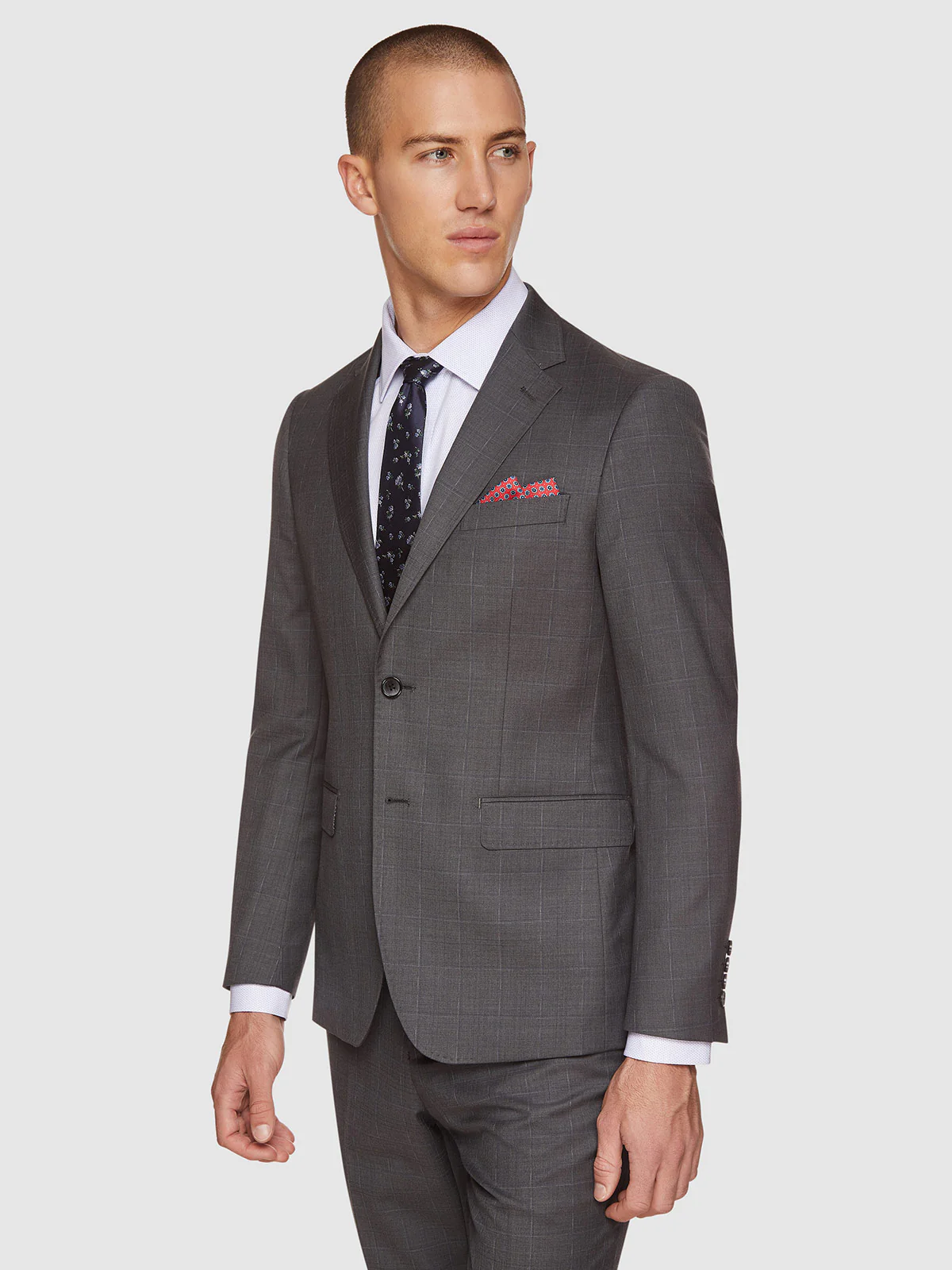 Byron Wool Stretch Checked Jacket - Image 7