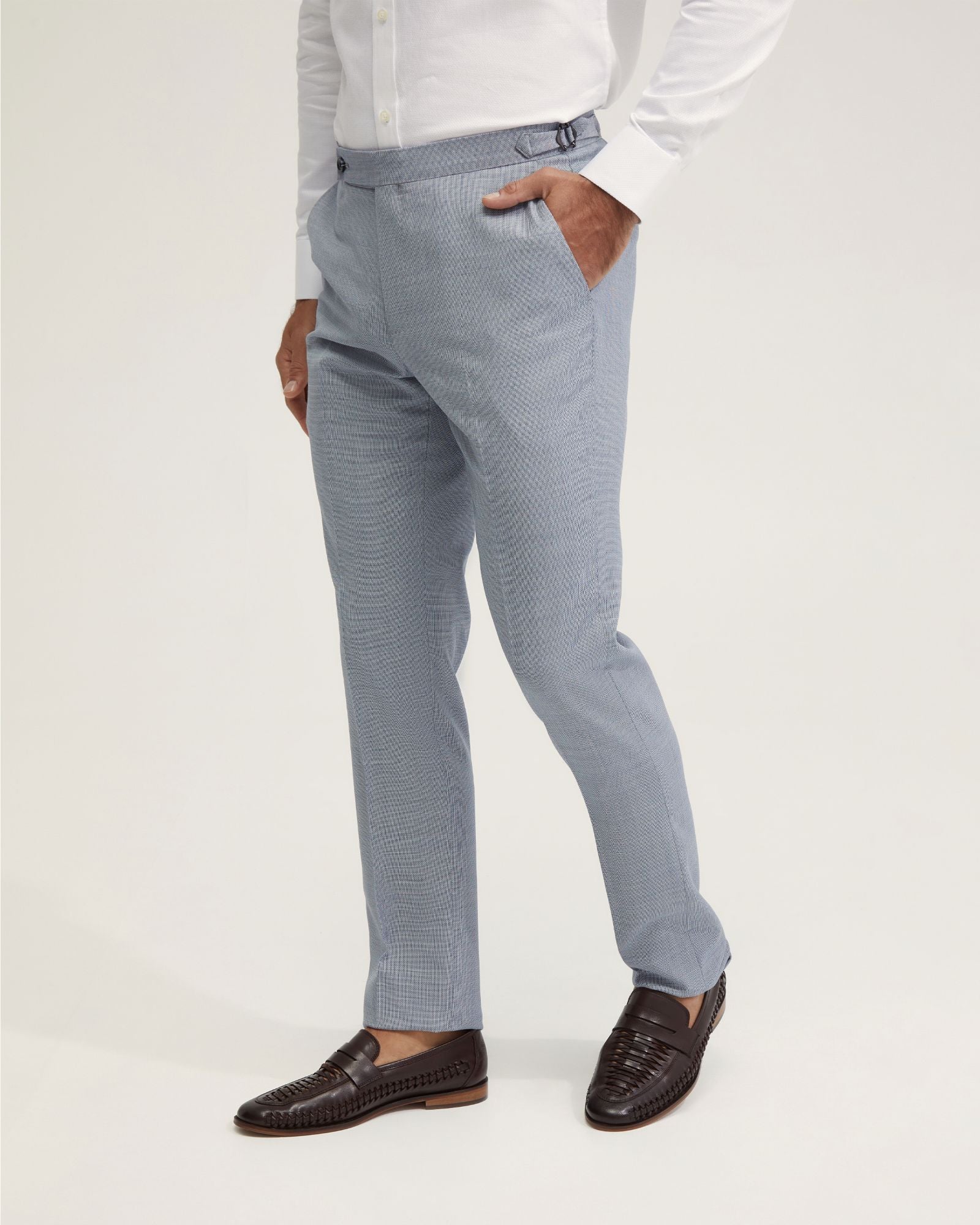 Byron Wool Suit Trousers With Side Tab - Image 2