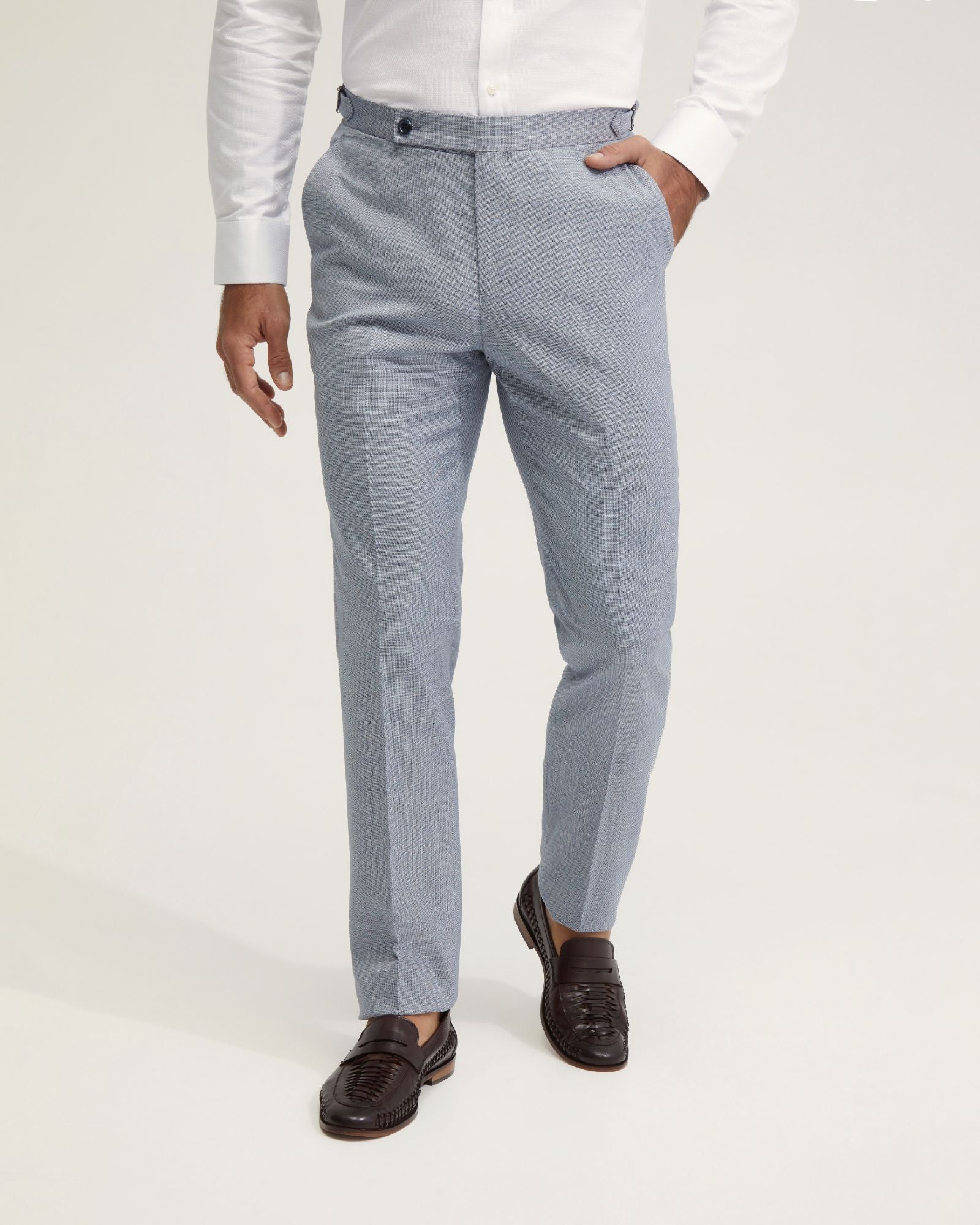 Byron Wool Suit Trousers With Side Tab - Image 4