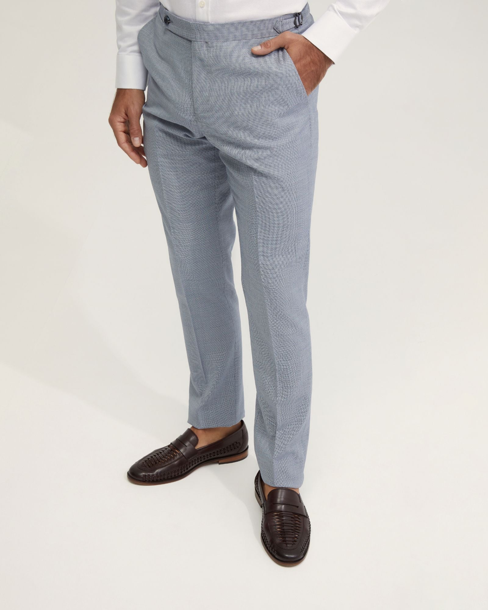 Byron Wool Suit Trousers With Side Tab - Image 7