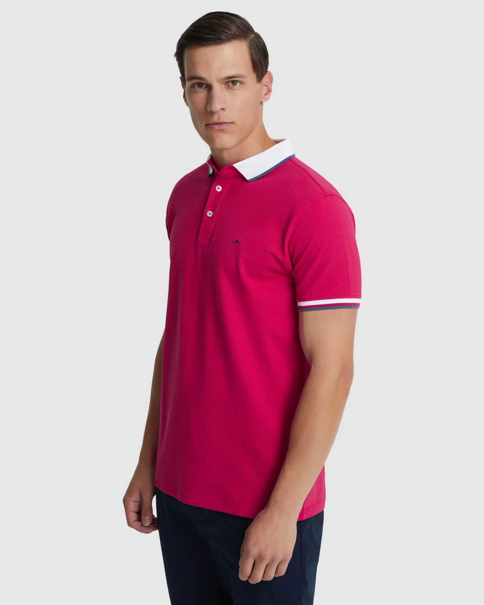 Cam Contrast Collar Pique Polo - Image 15