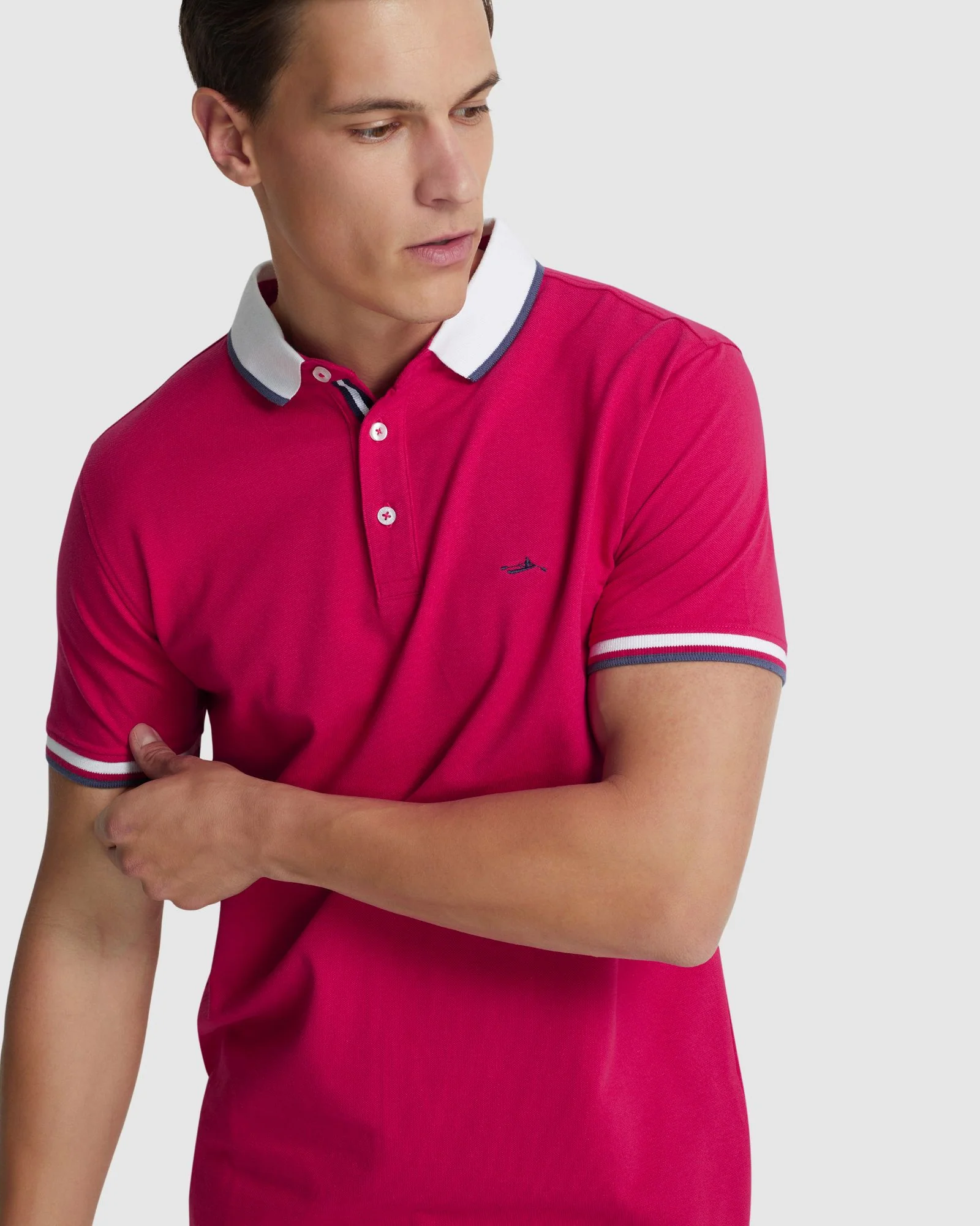 Cam Contrast Collar Pique Polo - Image 17