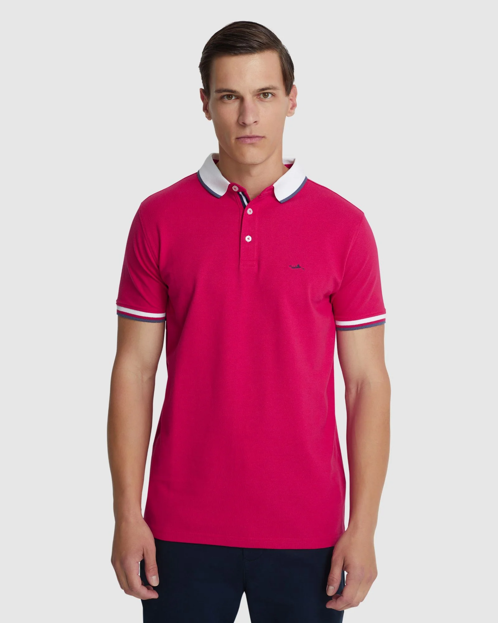 Cam Contrast Collar Pique Polo - Image 18