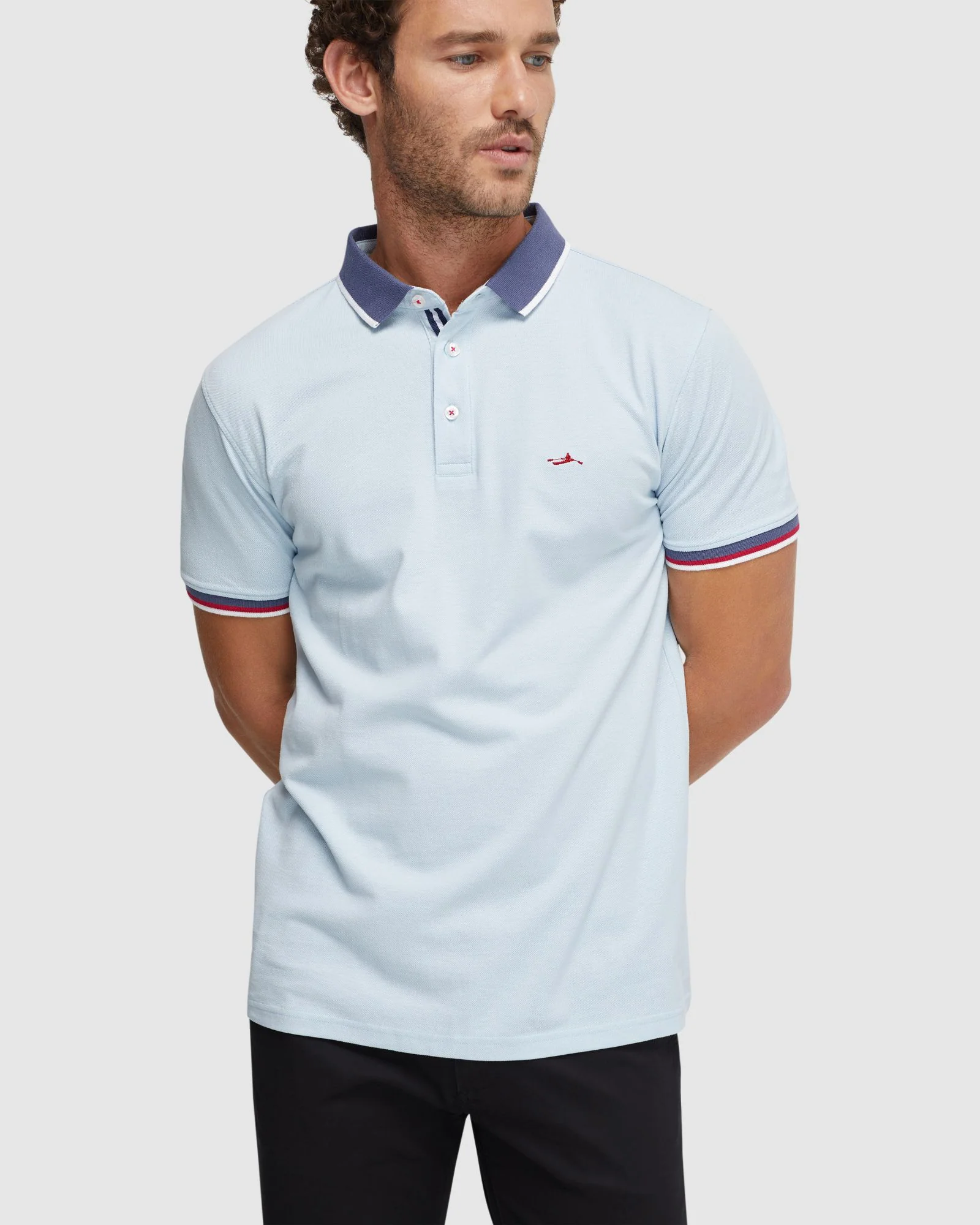 Cam Contrast Collar Pique Polo - Image 4