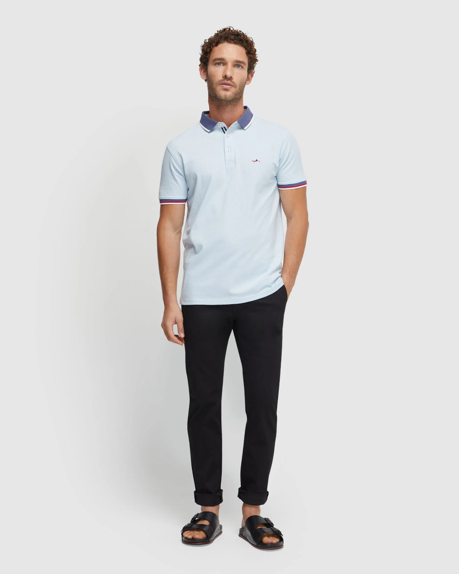 Cam Contrast Collar Pique Polo - Image 7