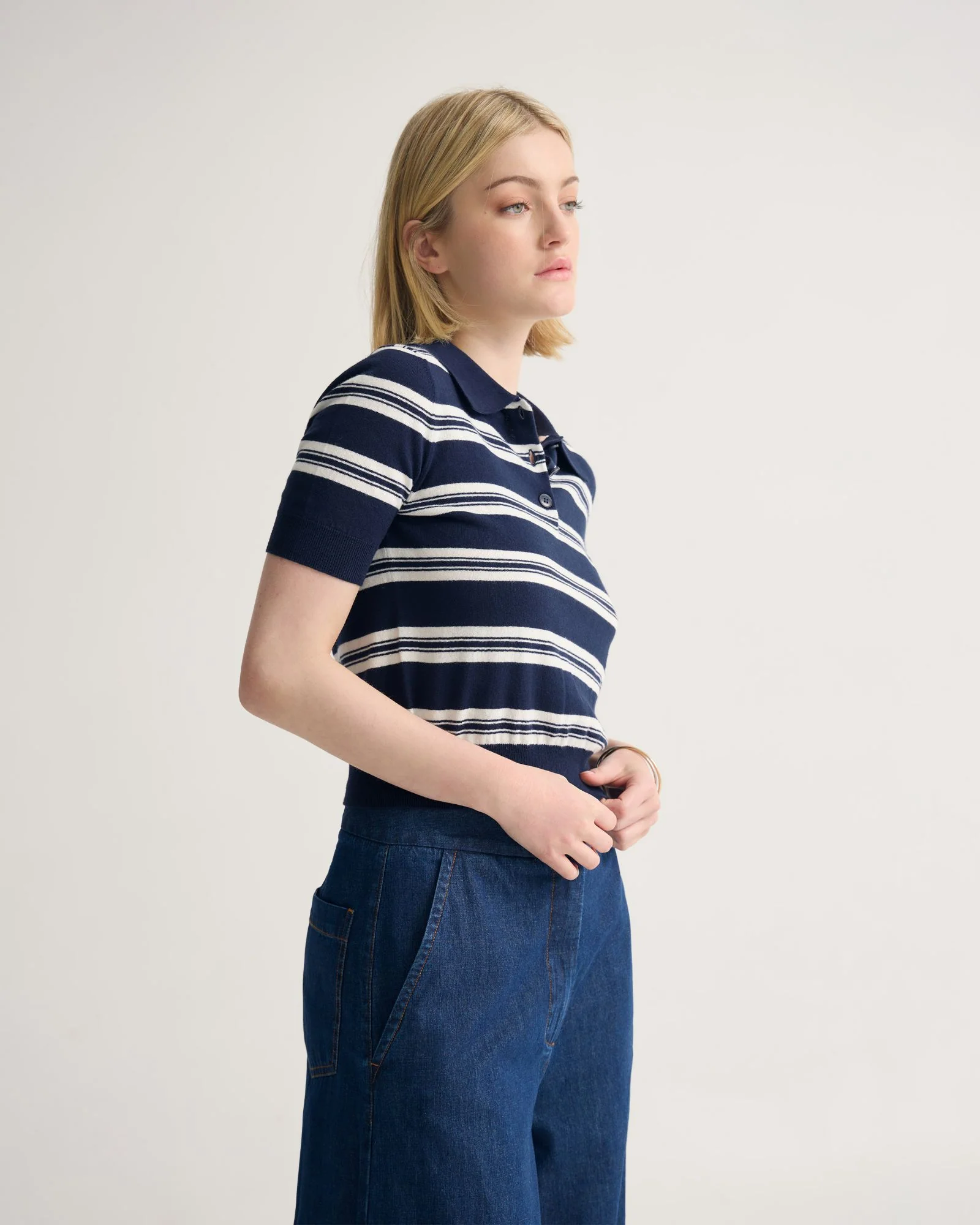 Camille Knitted Polo Striped - Image 2