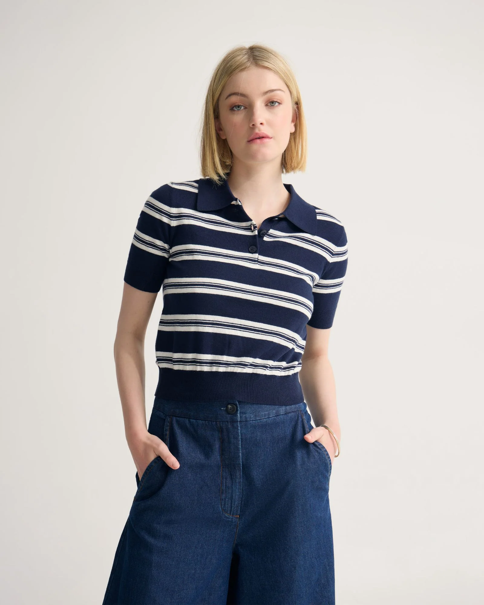 Camille Knitted Polo Striped - Image 5