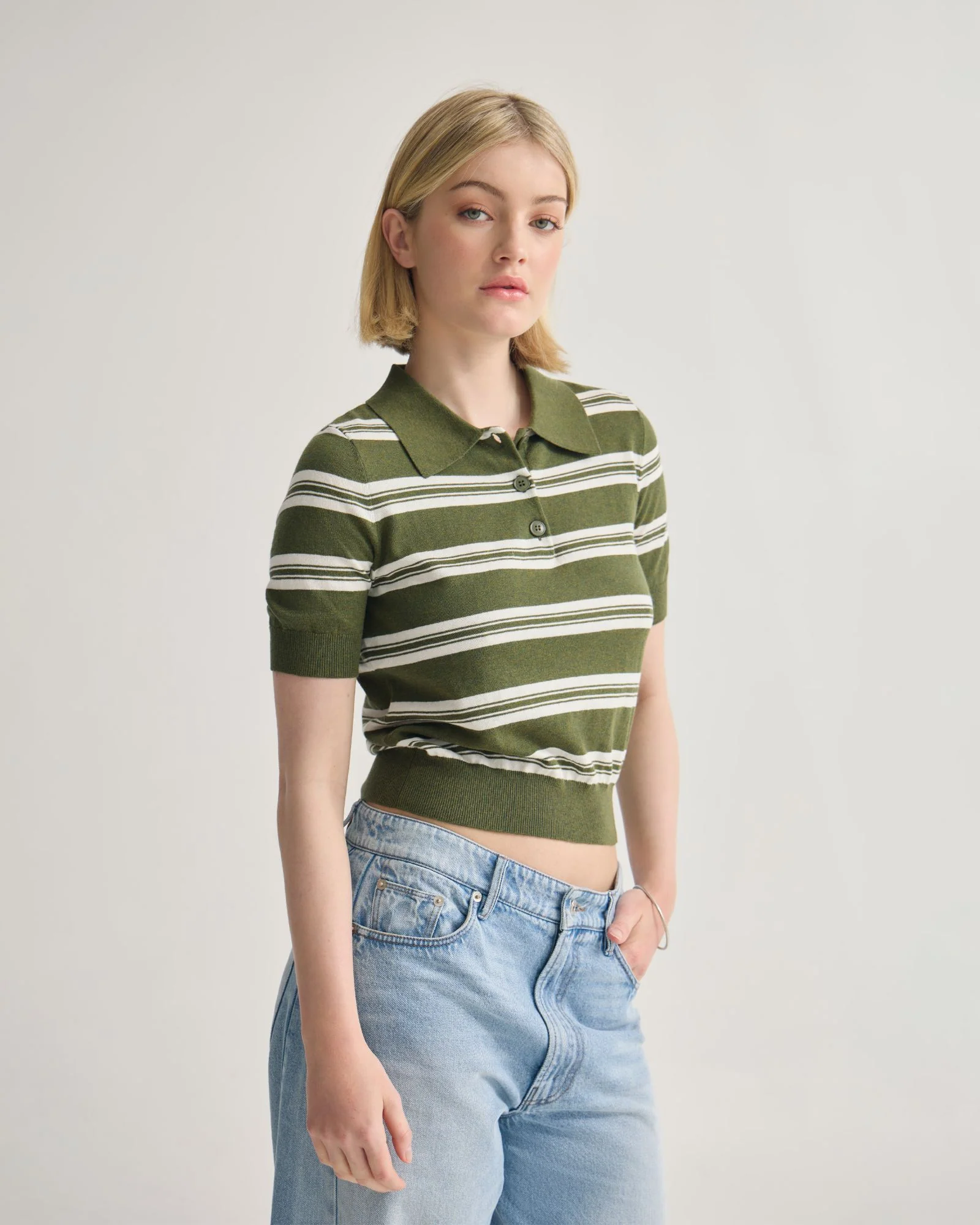 Camille Knitted Polo Striped - Image 8