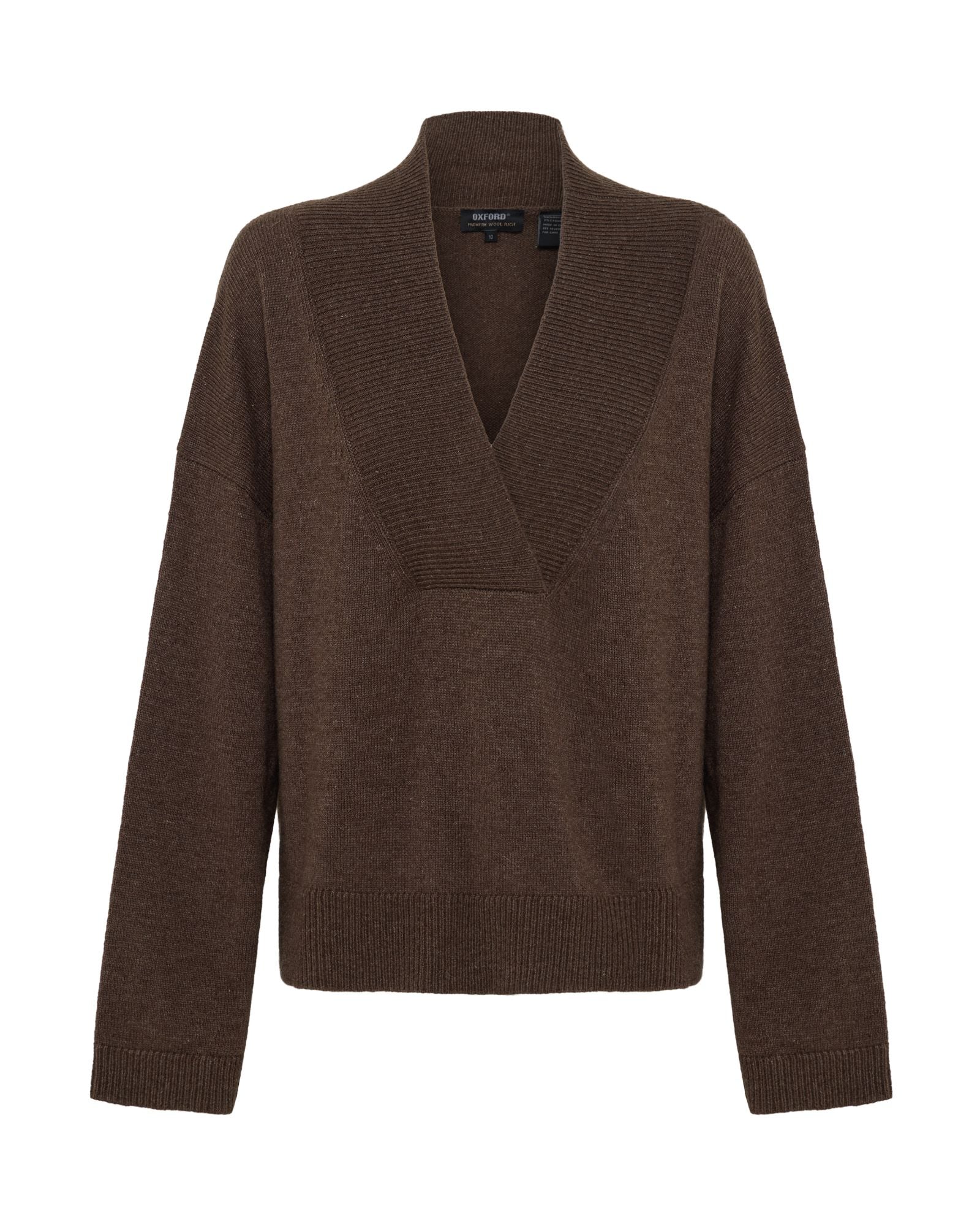 Camille V-Neck Wool Blend Knit