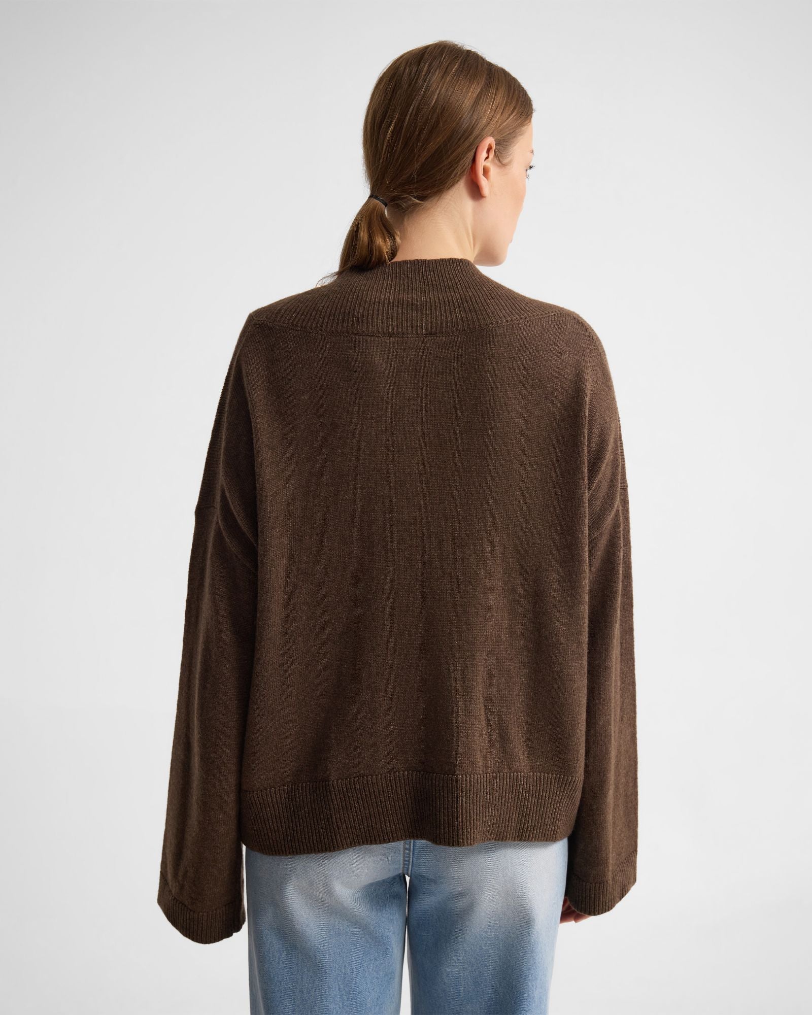 Camille V-Neck Wool Blend Knit - Image 4