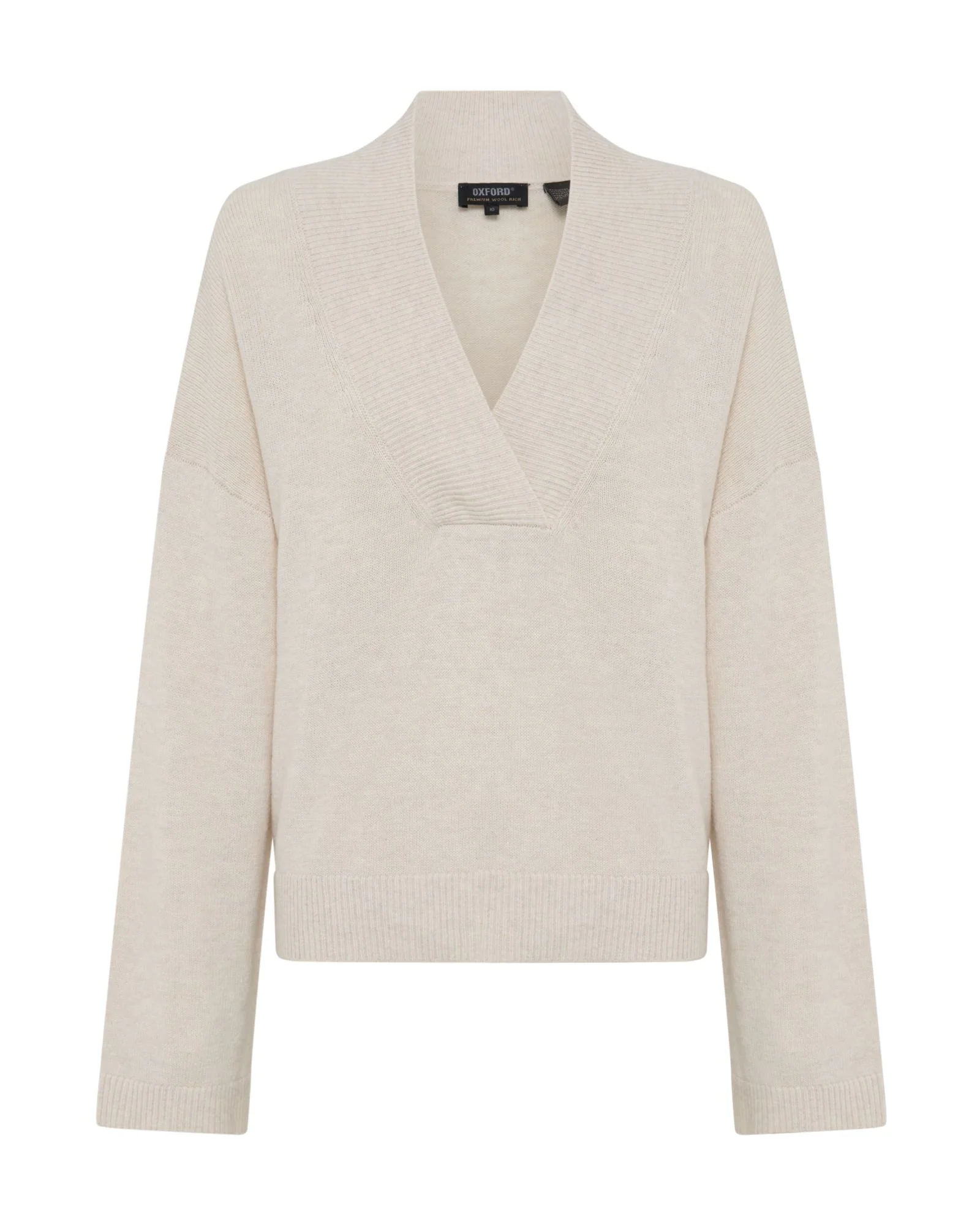 Camille V-Neck Wool Blend Knit - Image 8