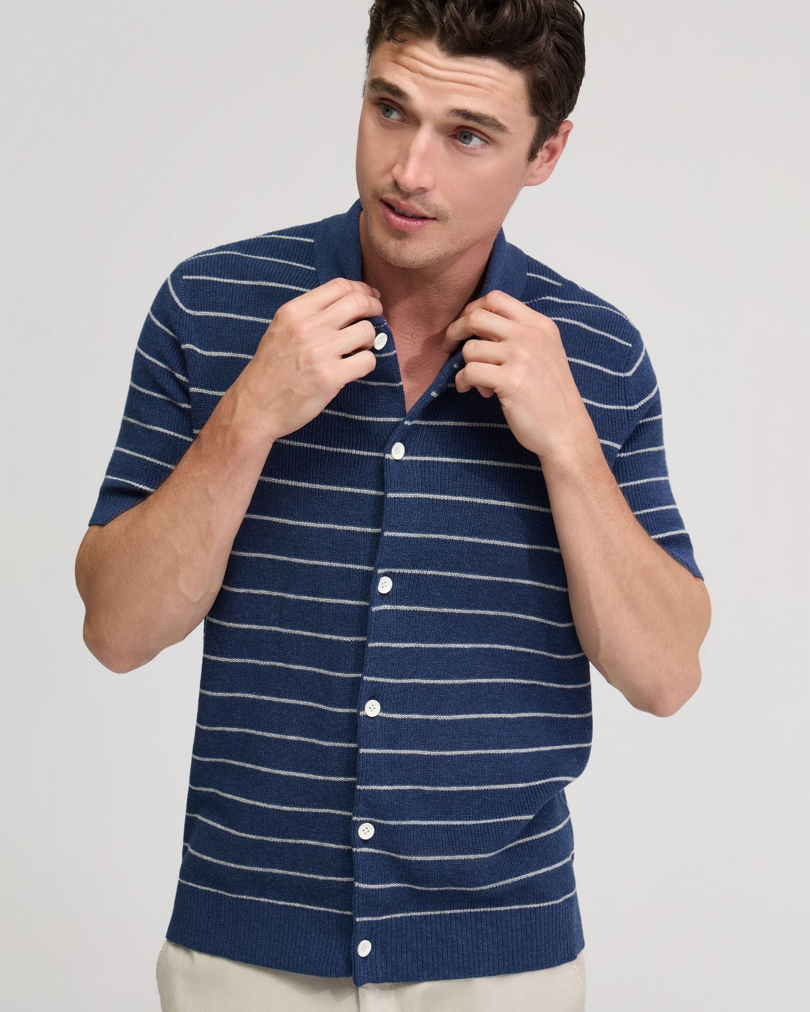Carlos Stripe Knitted Shirt - Image 7