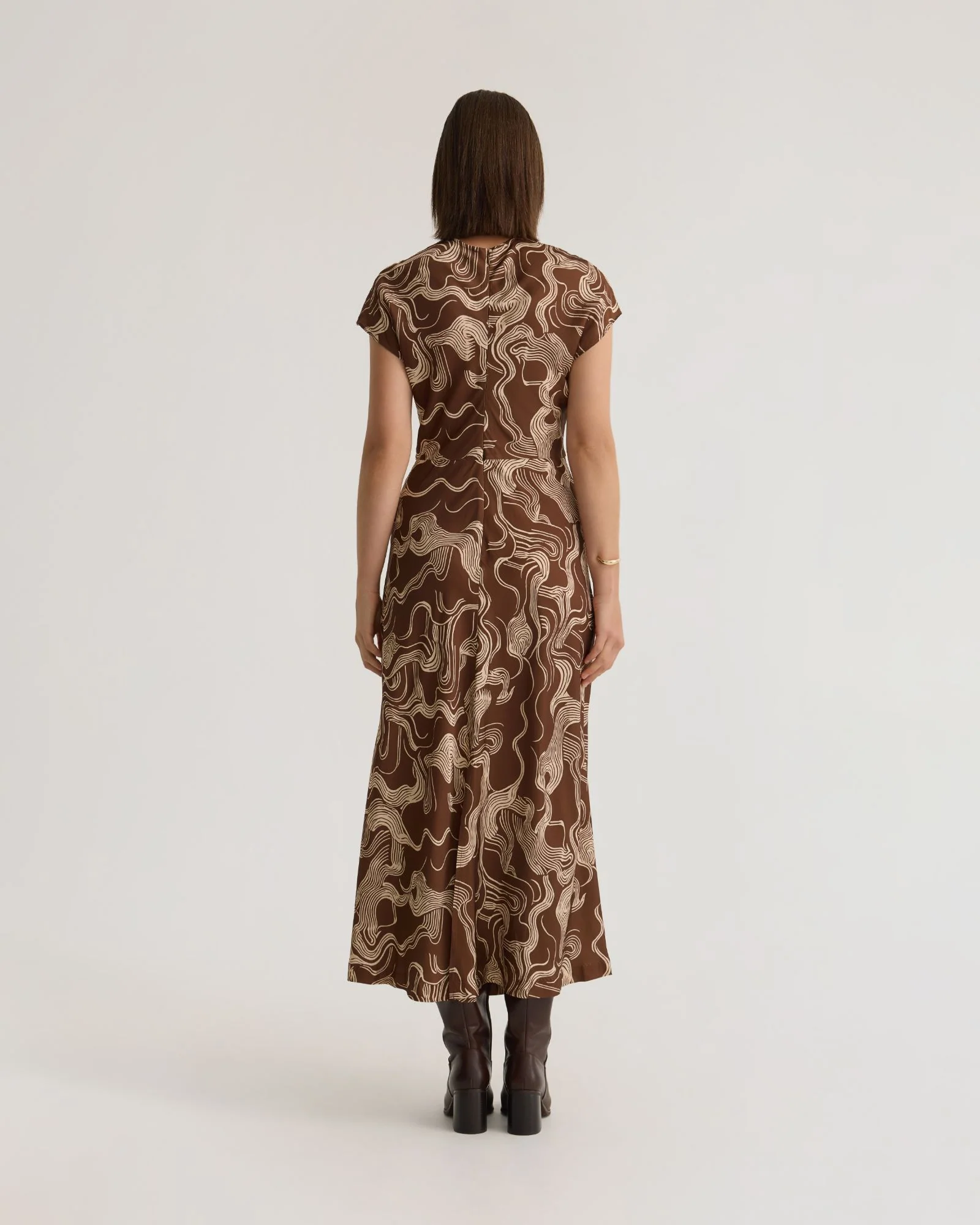 Charlotte Printed Twill Dress - Image 3