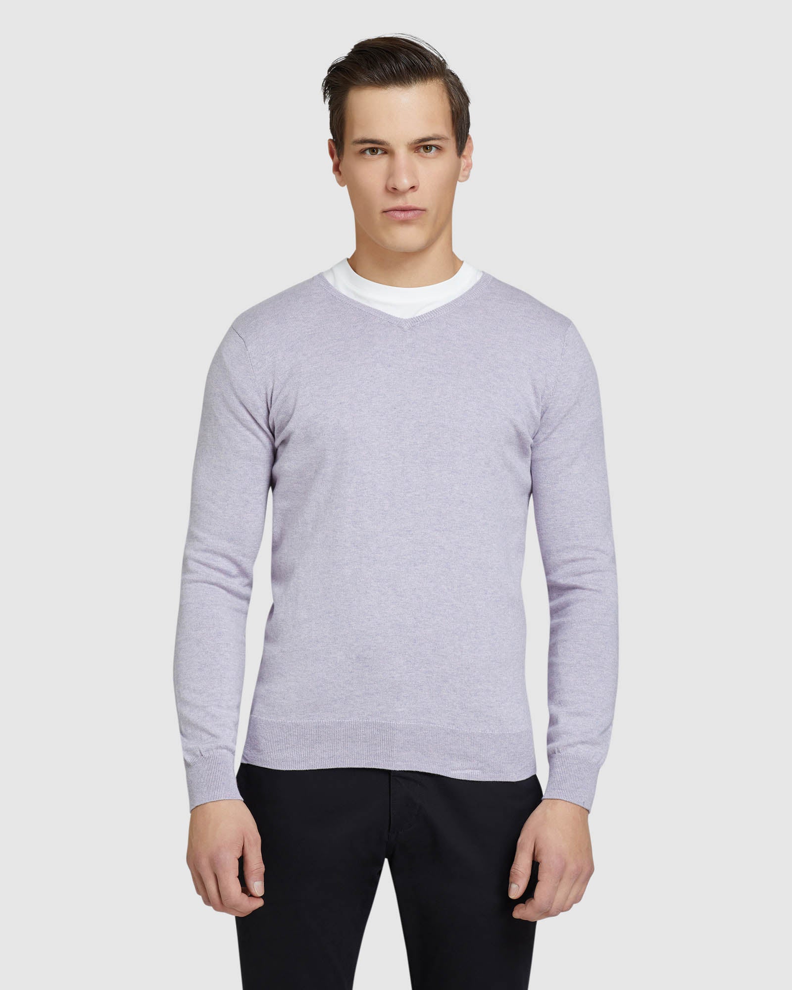 Cotton Cashmere V-Neck Pullover - Image 13
