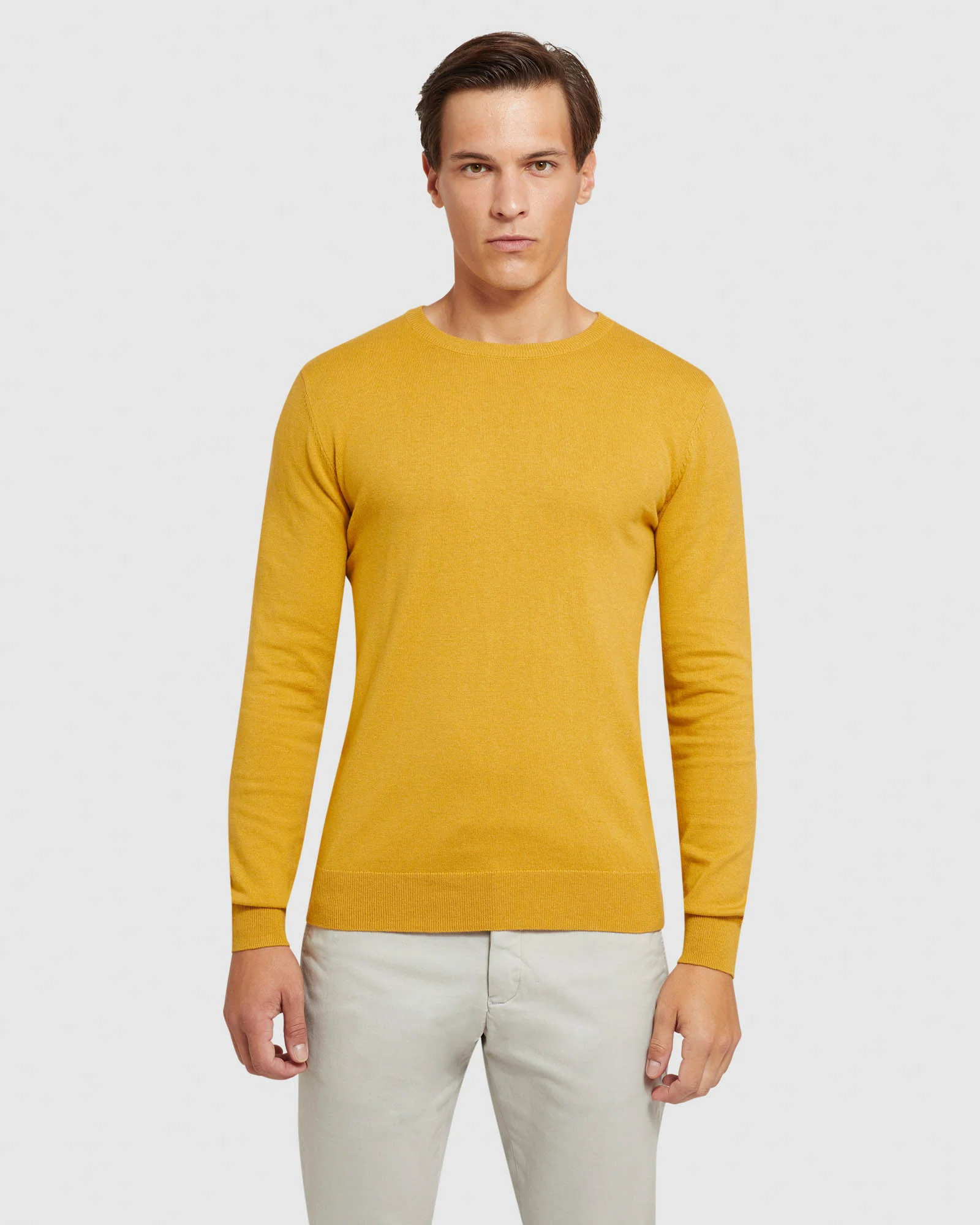 Crew Neck Cotton Cashmere Pullover - Image 14