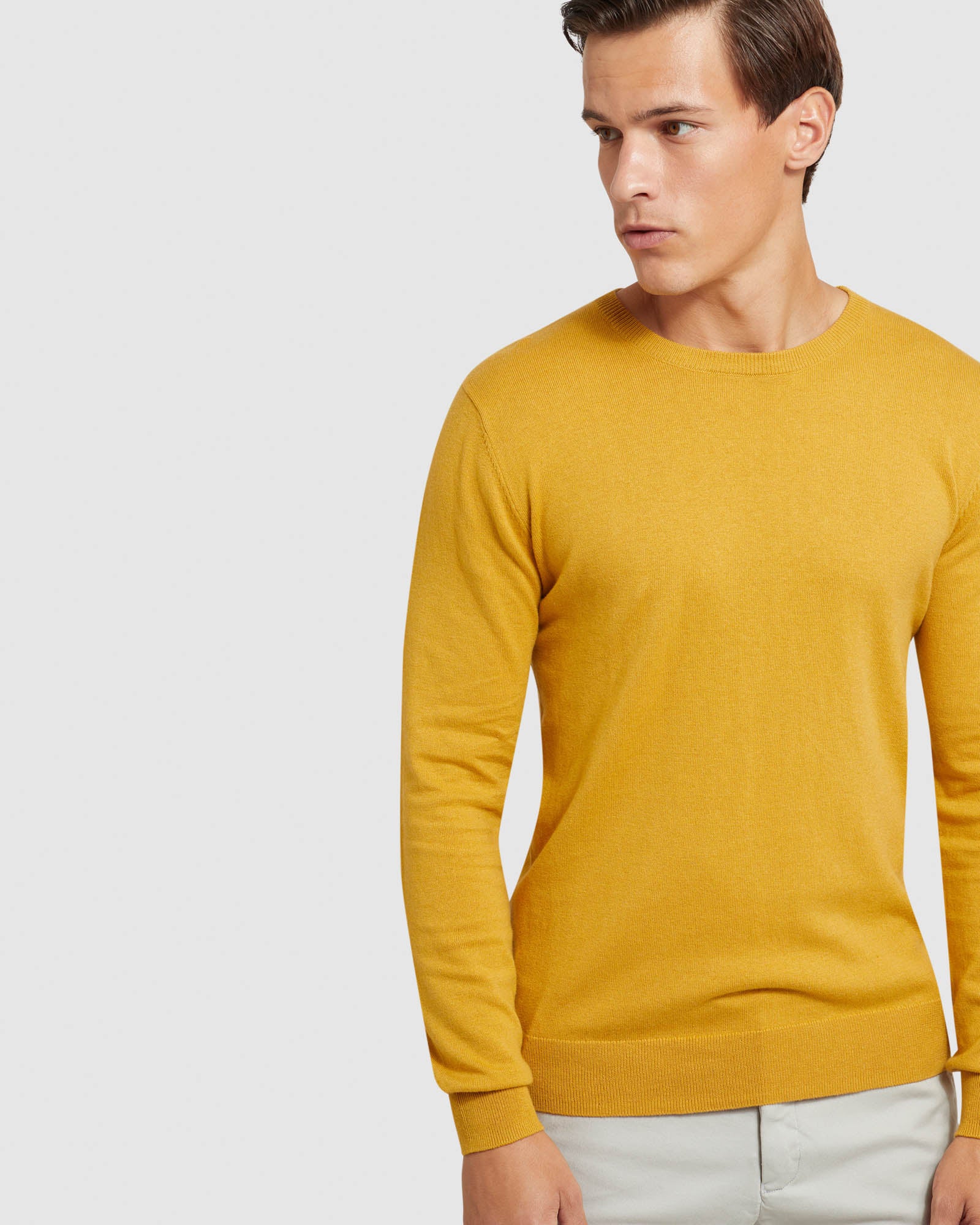 Crew Neck Cotton Cashmere Pullover - Image 17