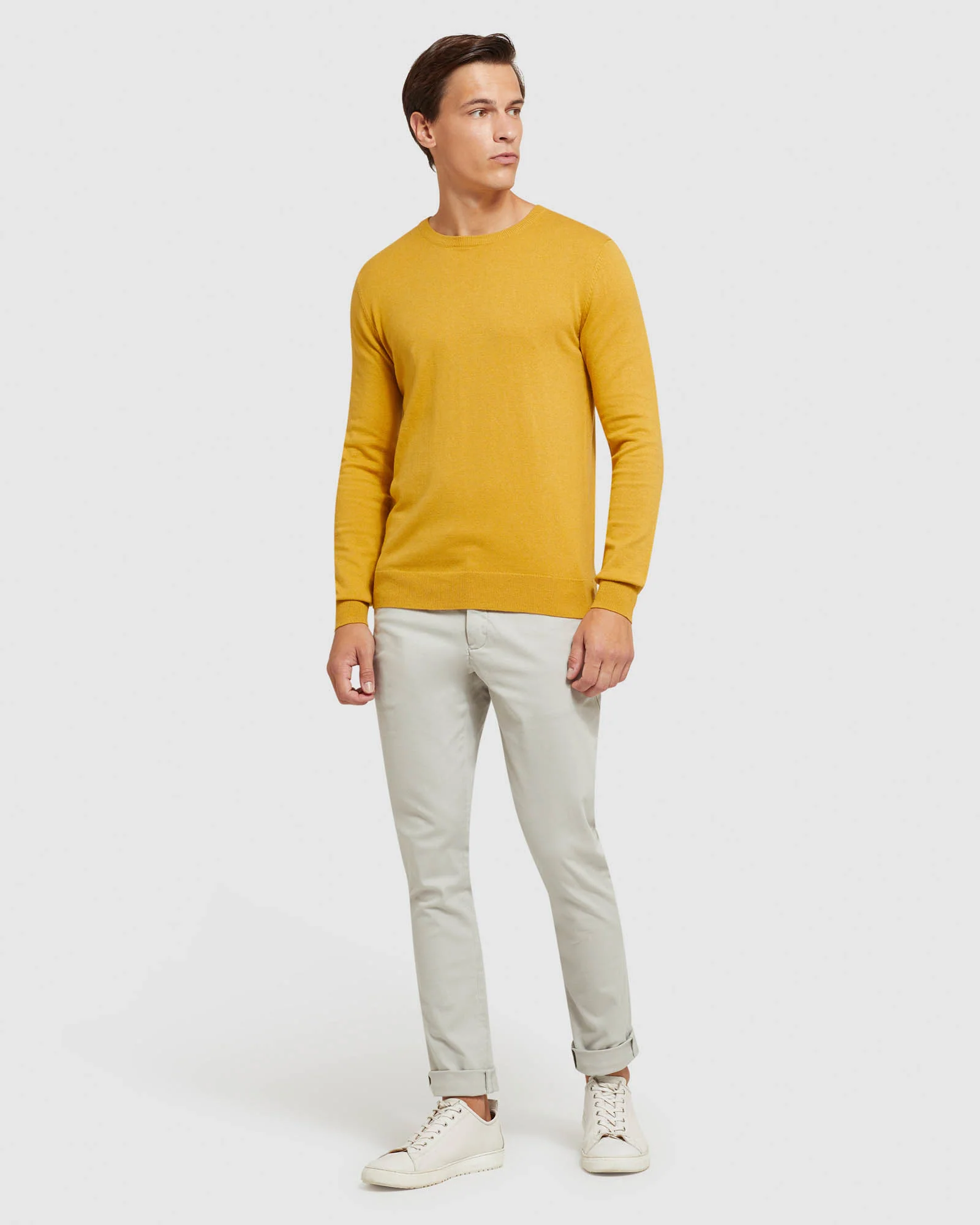 Crew Neck Cotton Cashmere Pullover - Image 18