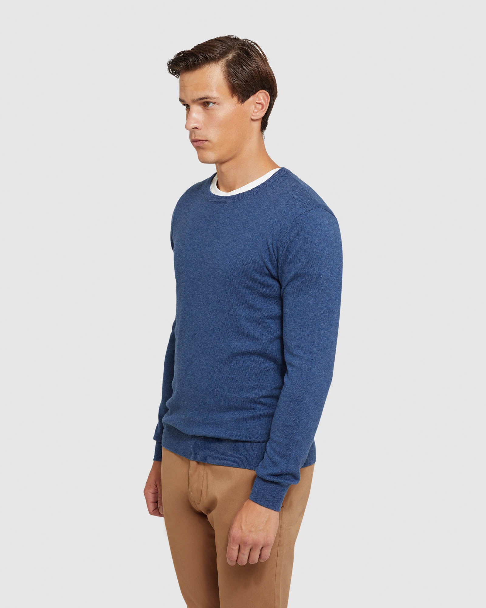 Crew Neck Cotton Cashmere Pullover - Image 2