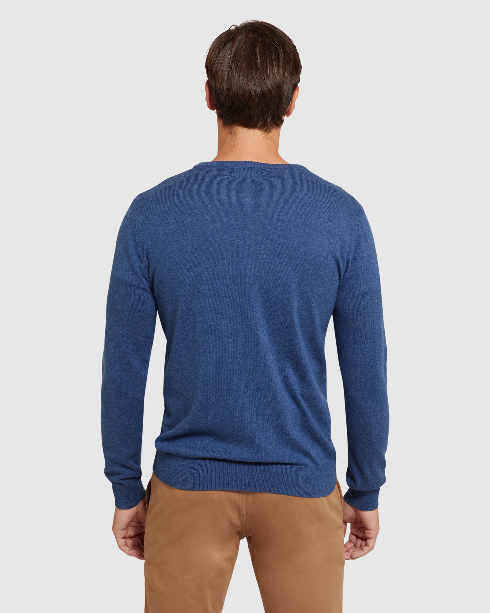 Crew Neck Cotton Cashmere Pullover - Image 3