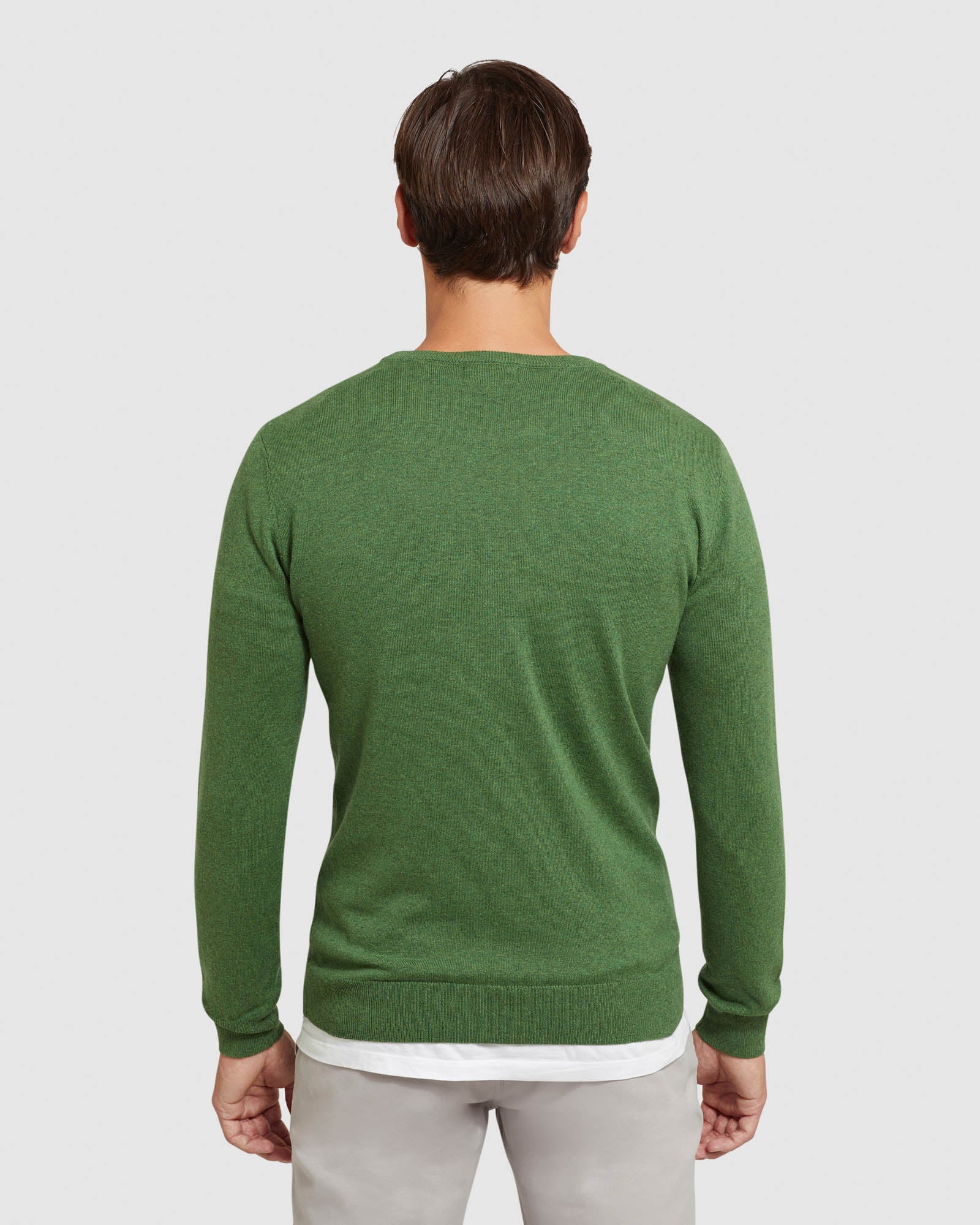 Crew Neck Cotton Cashmere Pullover - Image 9
