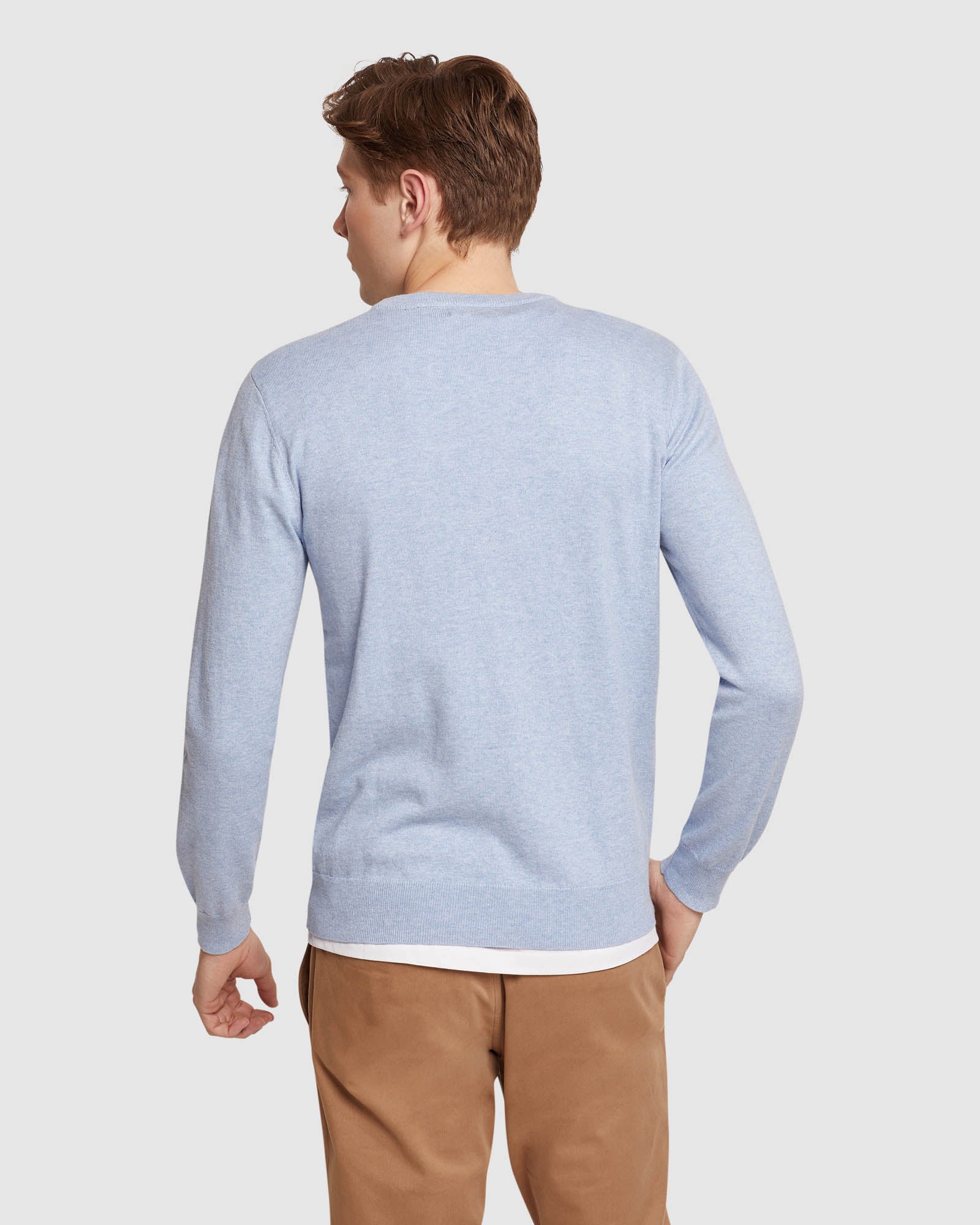 Crew Neck Cotton Cashmere Pullovr - Image 3