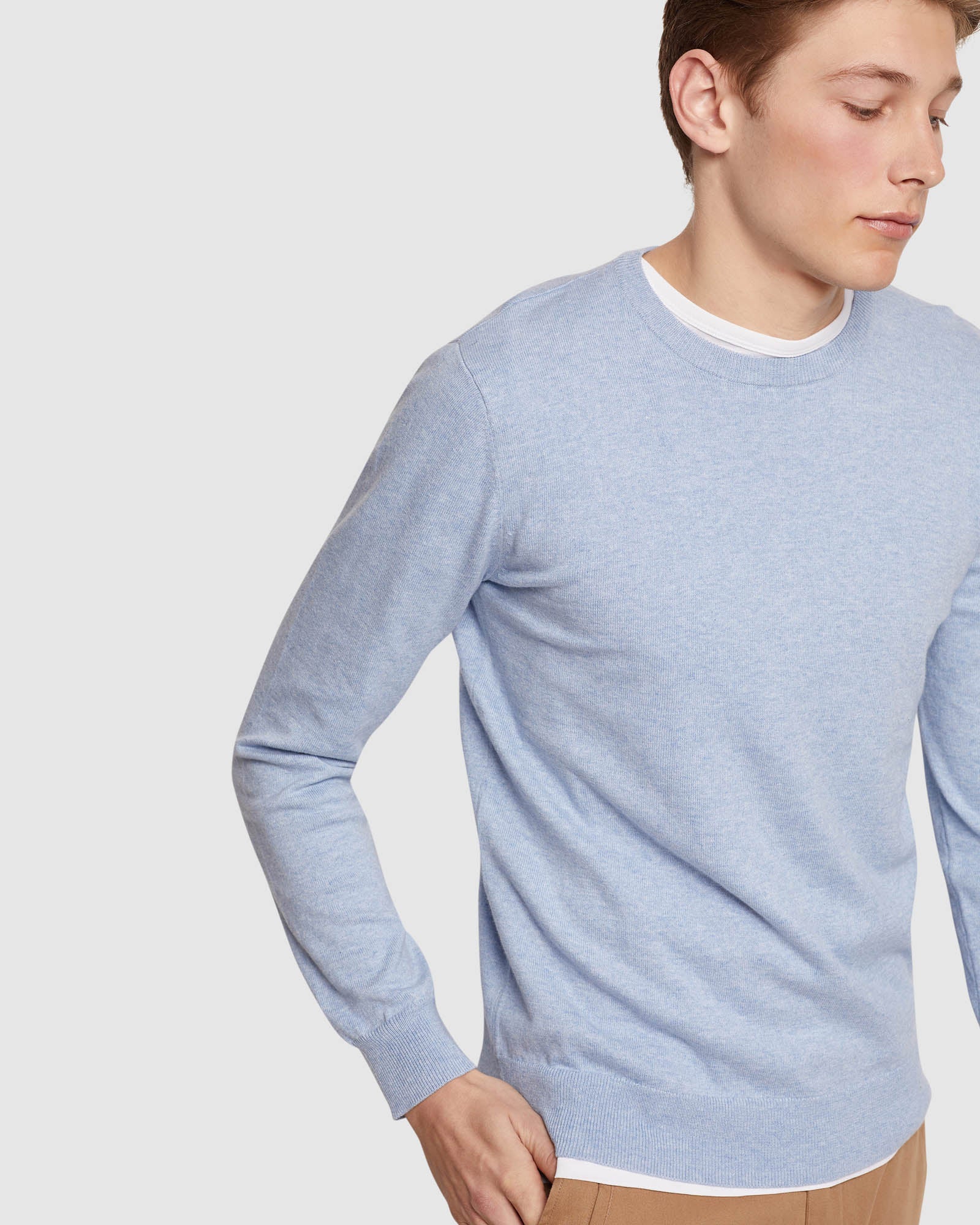 Crew Neck Cotton Cashmere Pullovr - Image 4