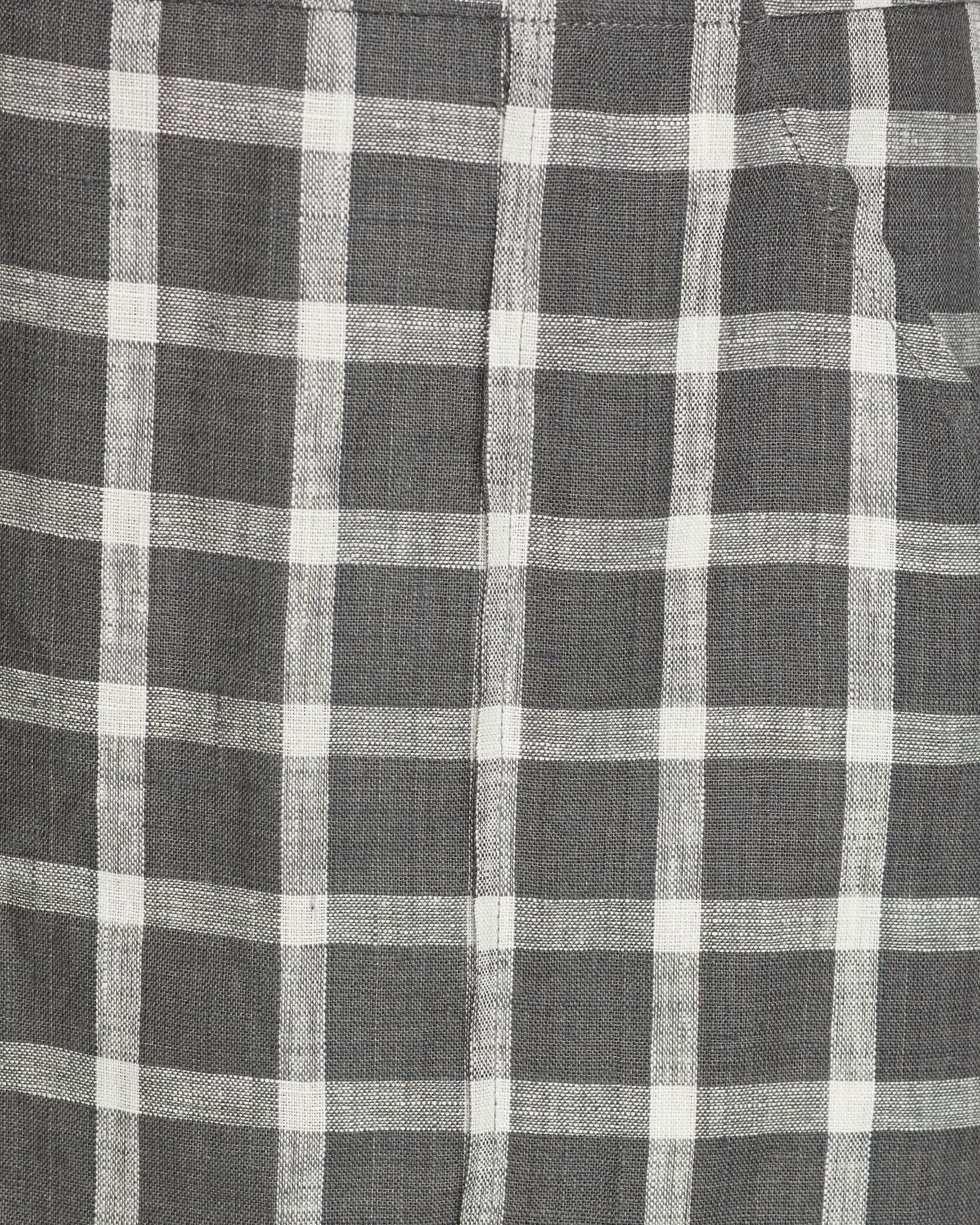 Darcy Check Linen Mini Skirt - Image 6