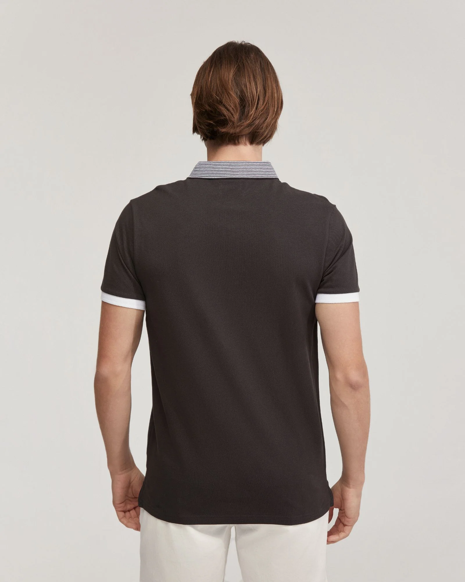 Dylan Striped Collar Pique Polo - Image 15