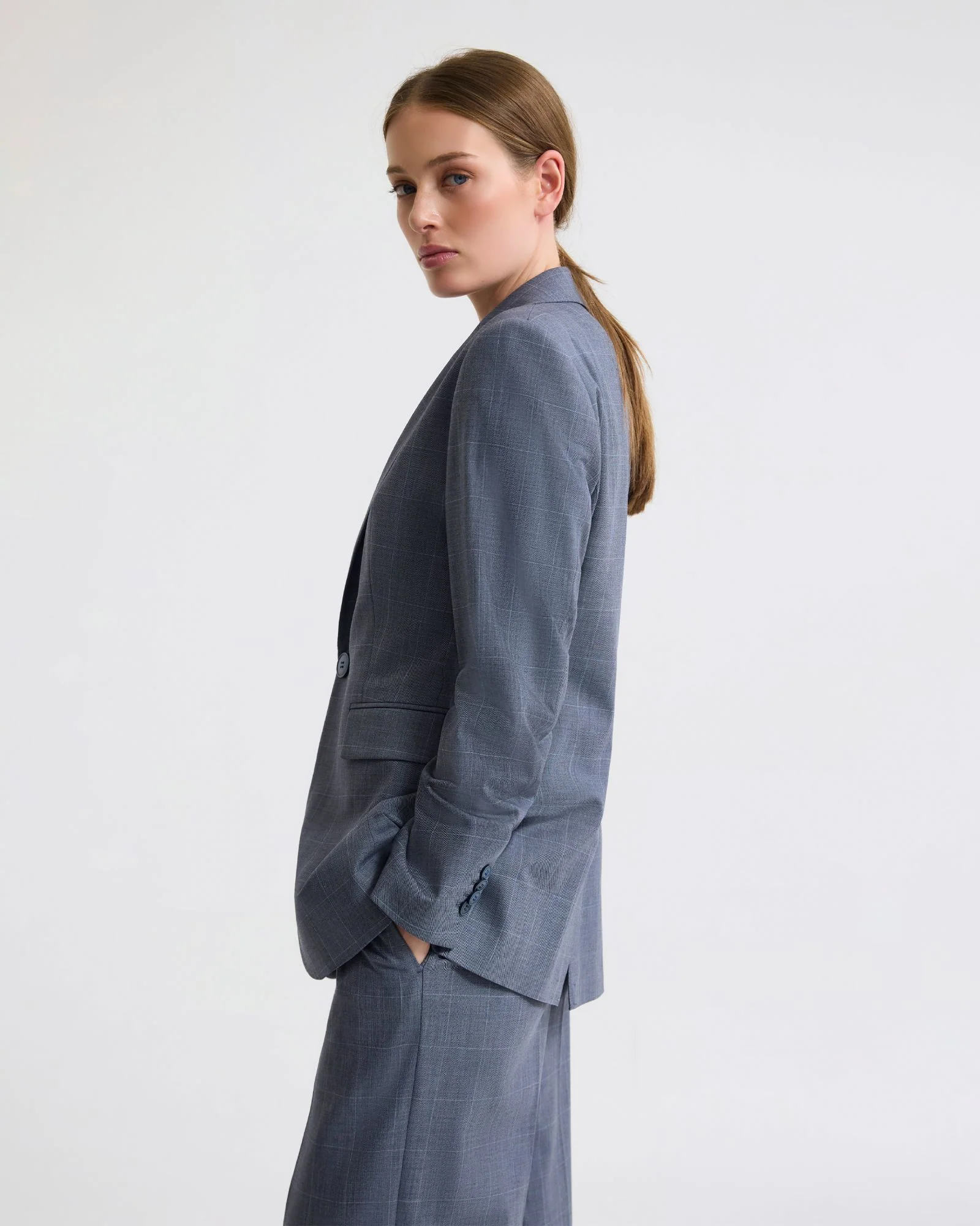 Ebony Wool Blend Suit Jacket - Image 3