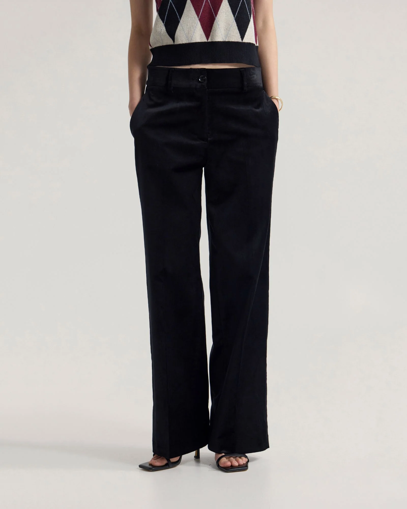 Lydia Velvet Straight Leg Pants