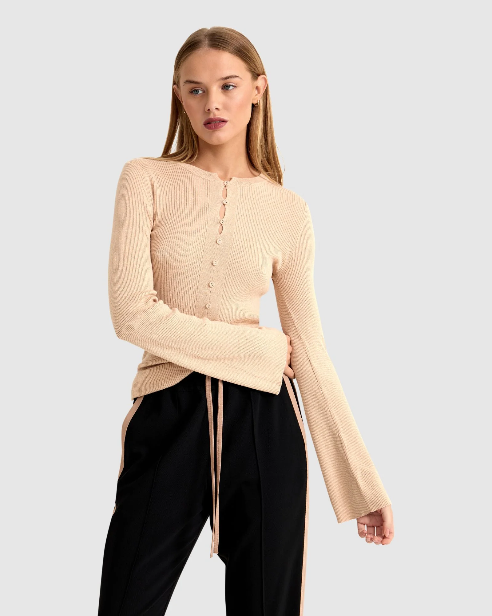 Elka Henley Knit Top - Image 13