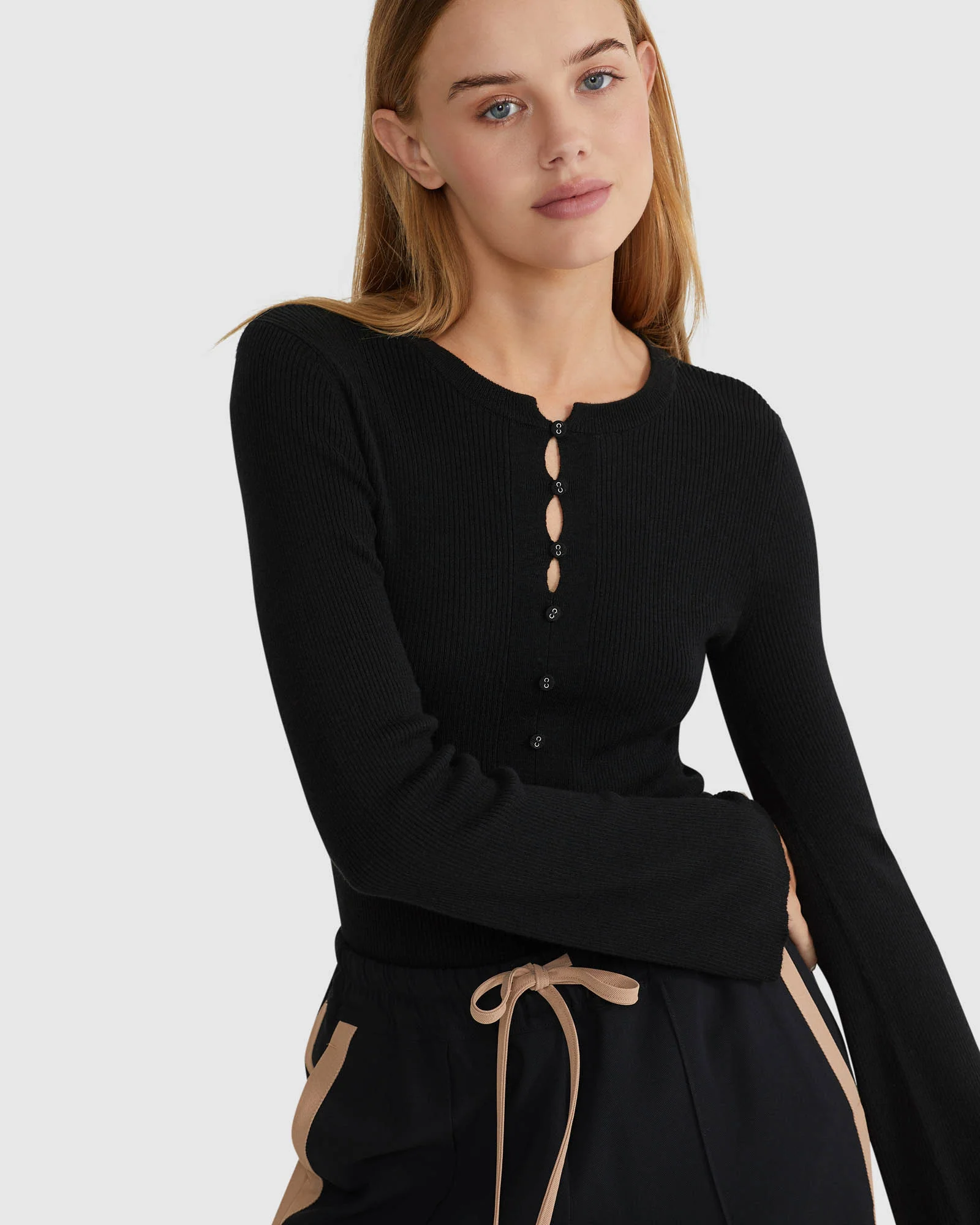Elka Henley Knit Top - Image 4