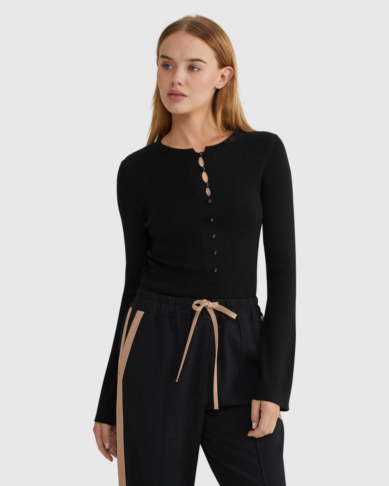 Elka Henley Knit Top - Image 5