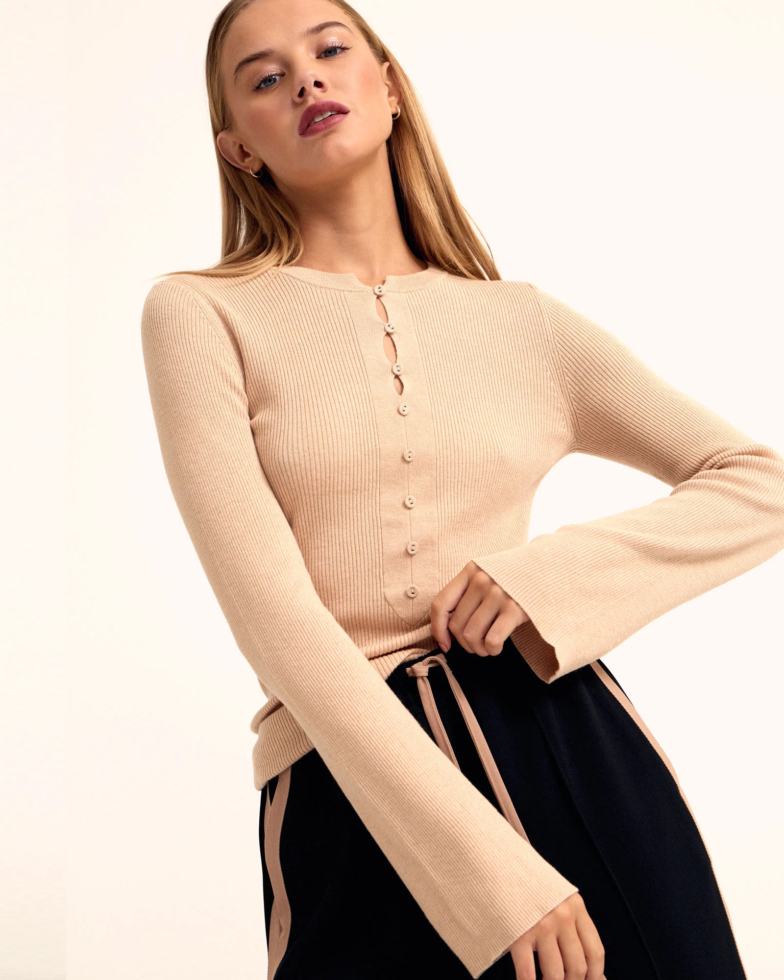 Elka Henley Knit Top - Image 7