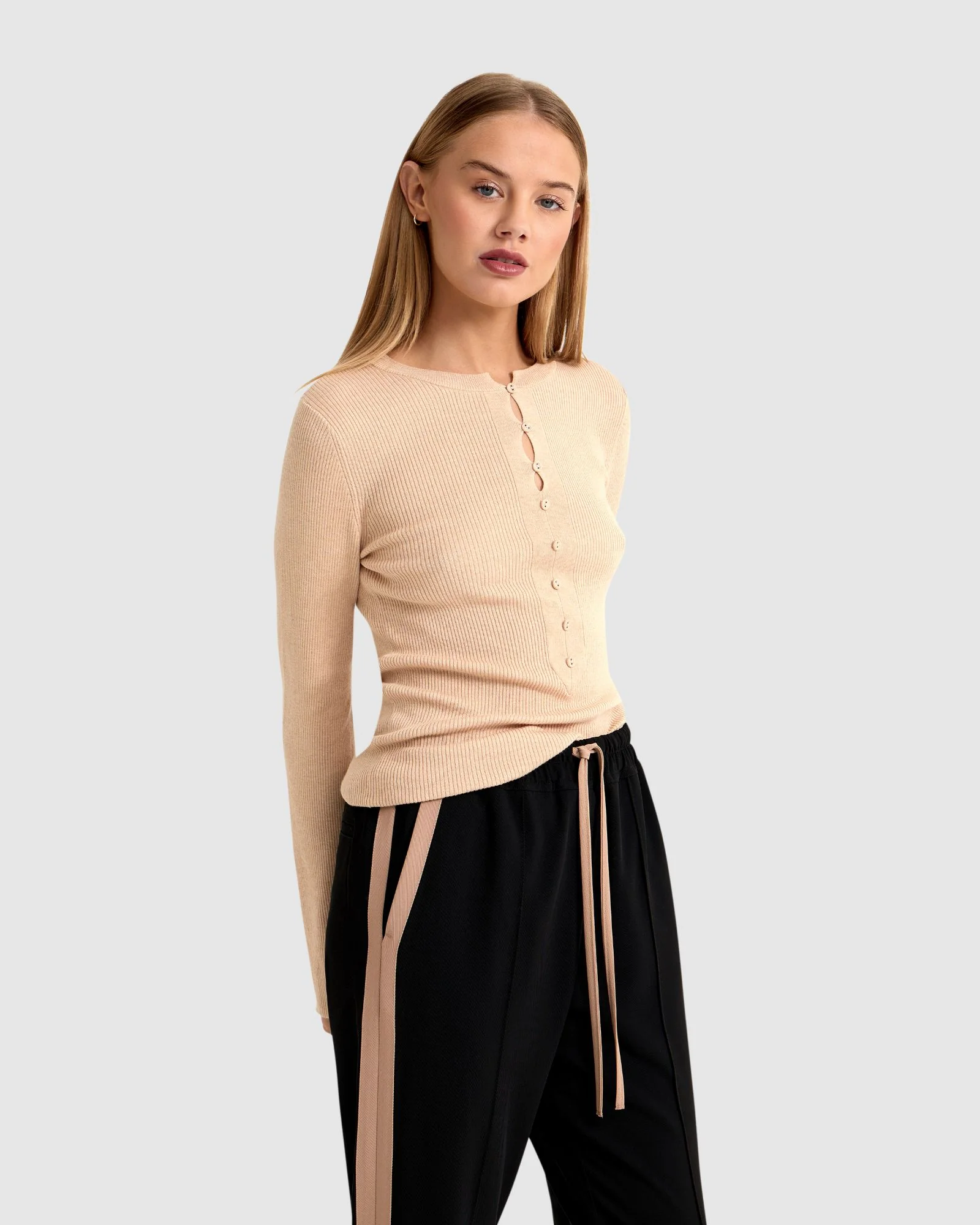 Elka Henley Knit Top - Image 8