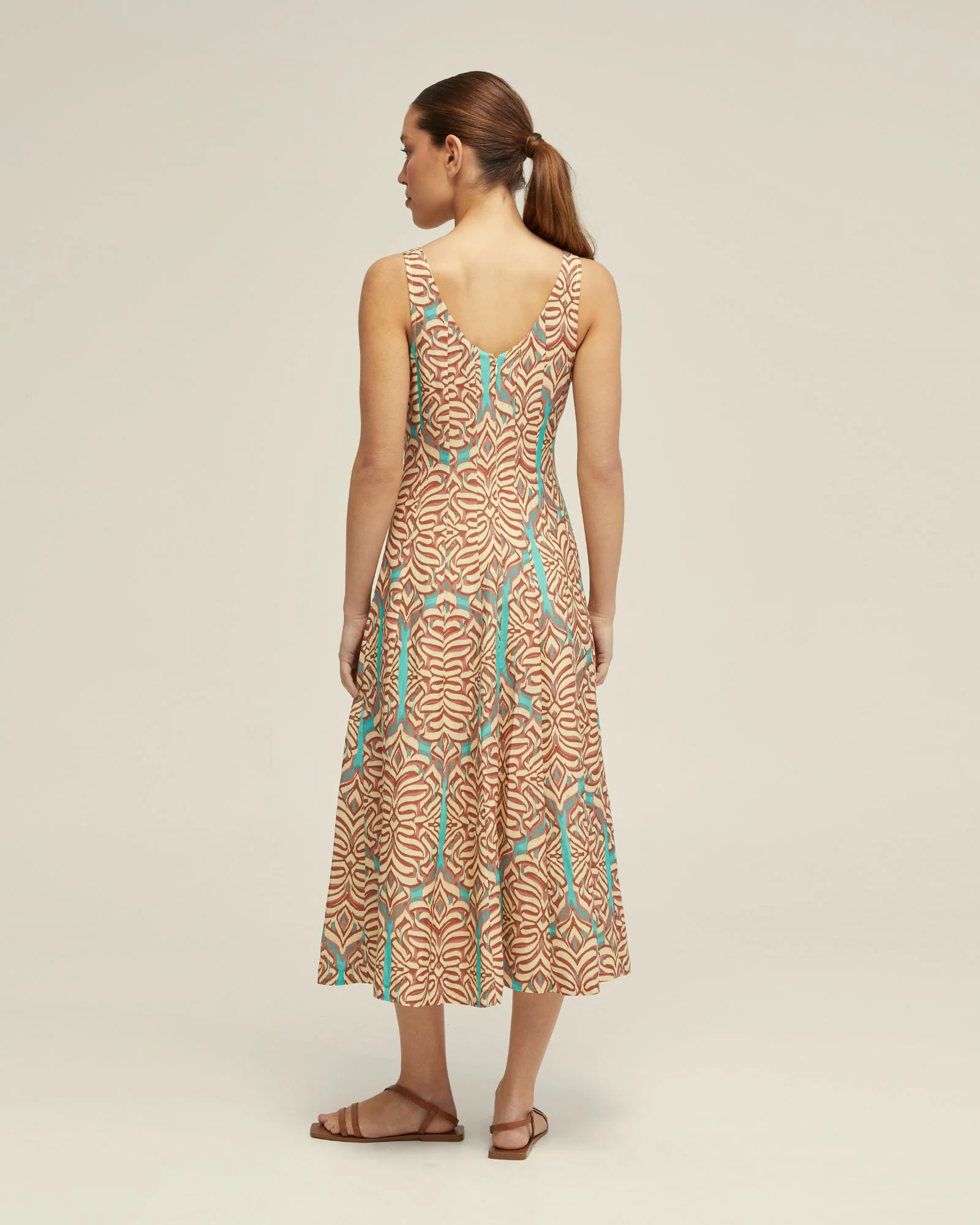 Elodie Linen Blend Printed Dress - Image 3