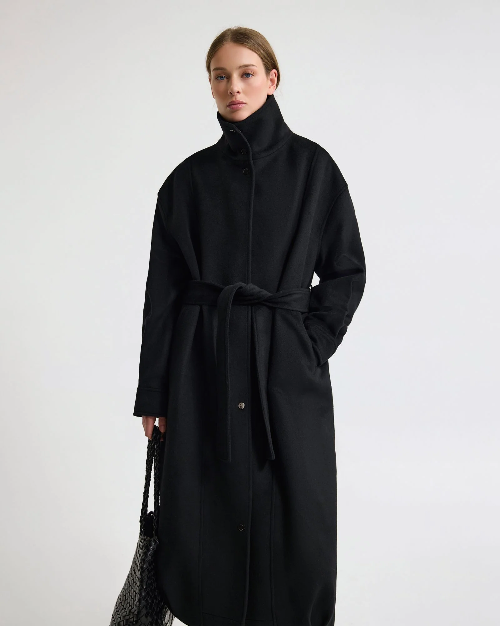 Emily Funnel Collar Wool Blend Coat - Image 6