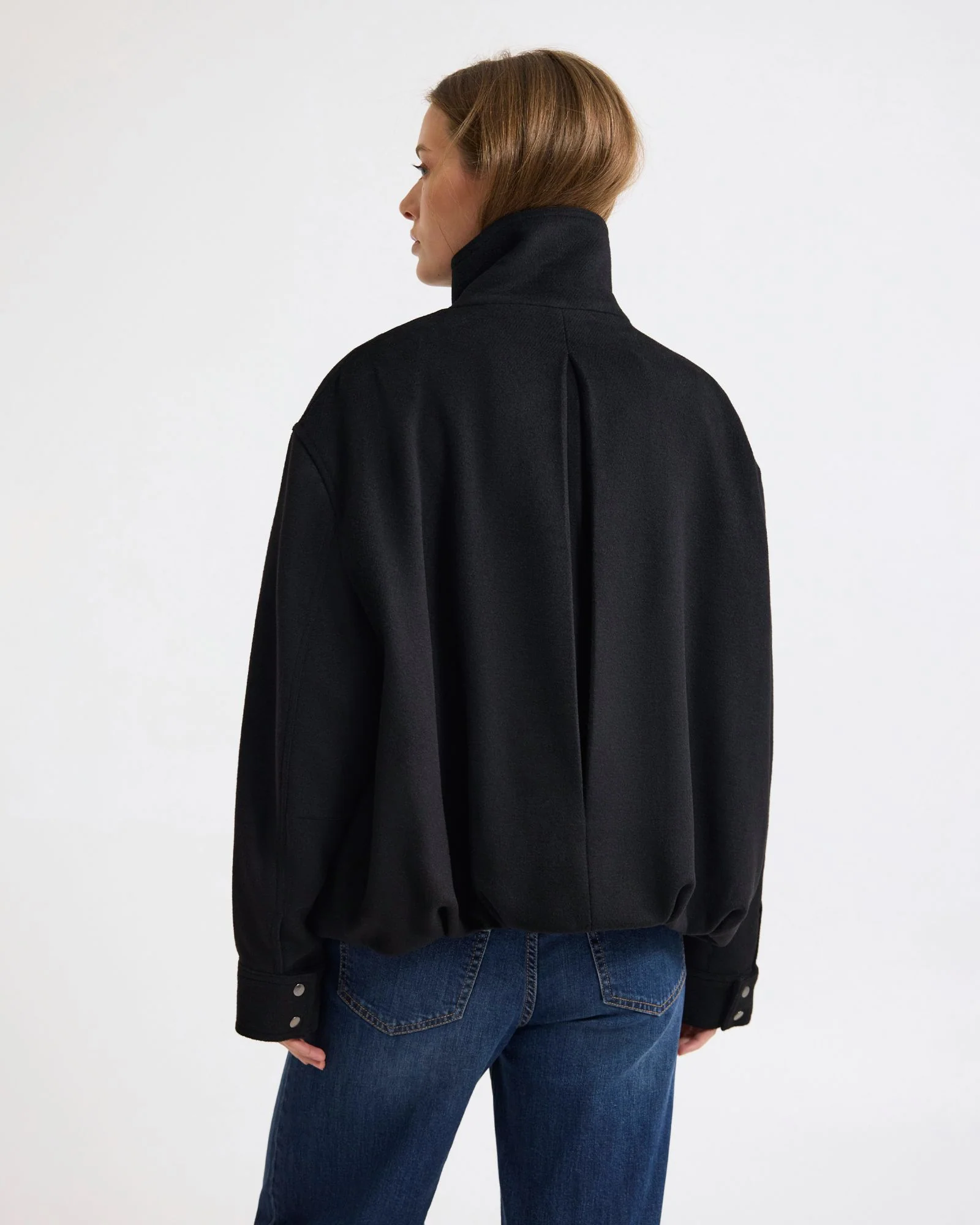 Emma Wool Blend Funnel Trm Jacket - Image 4