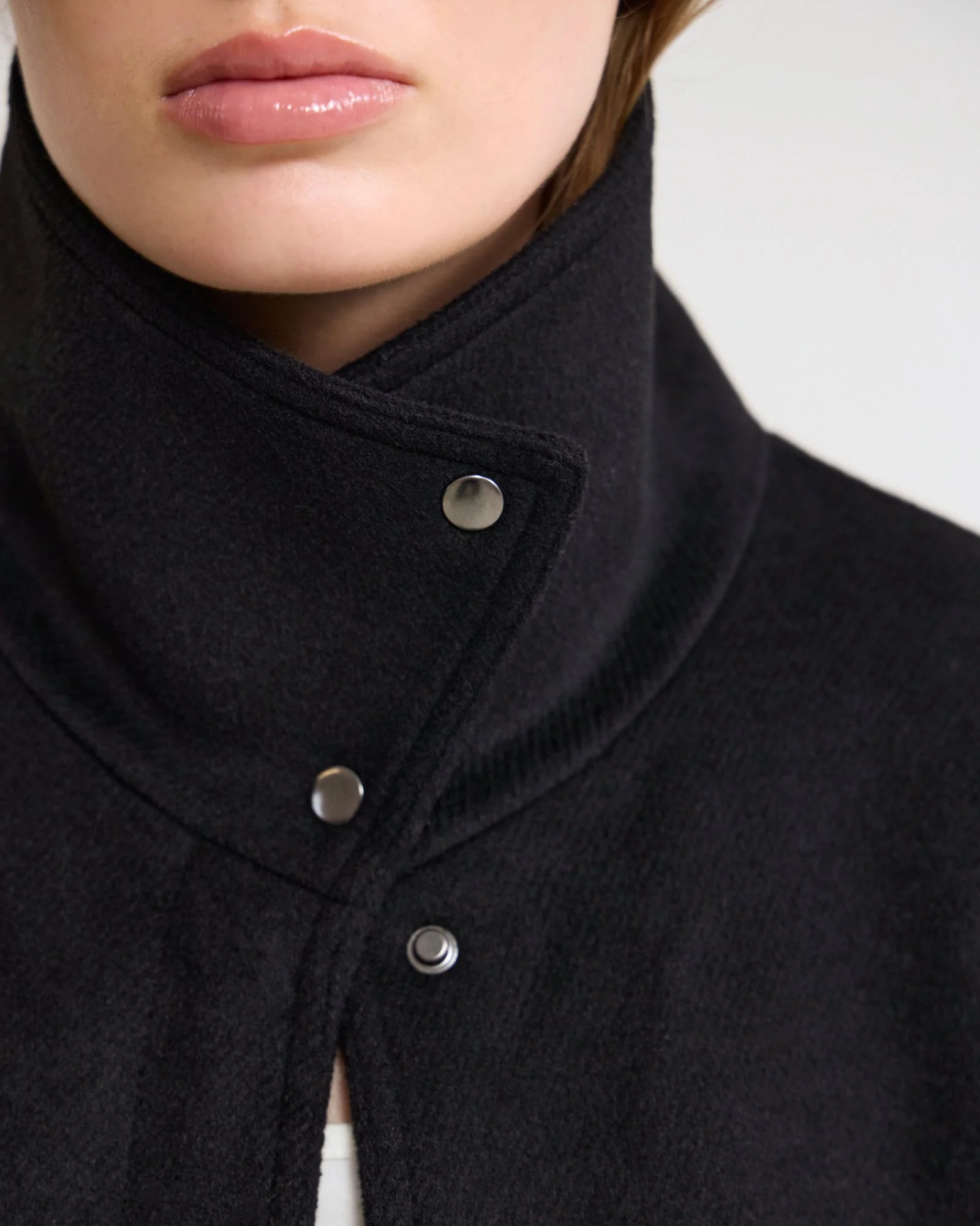 Emma Wool Blend Funnel Trm Jacket - Image 7