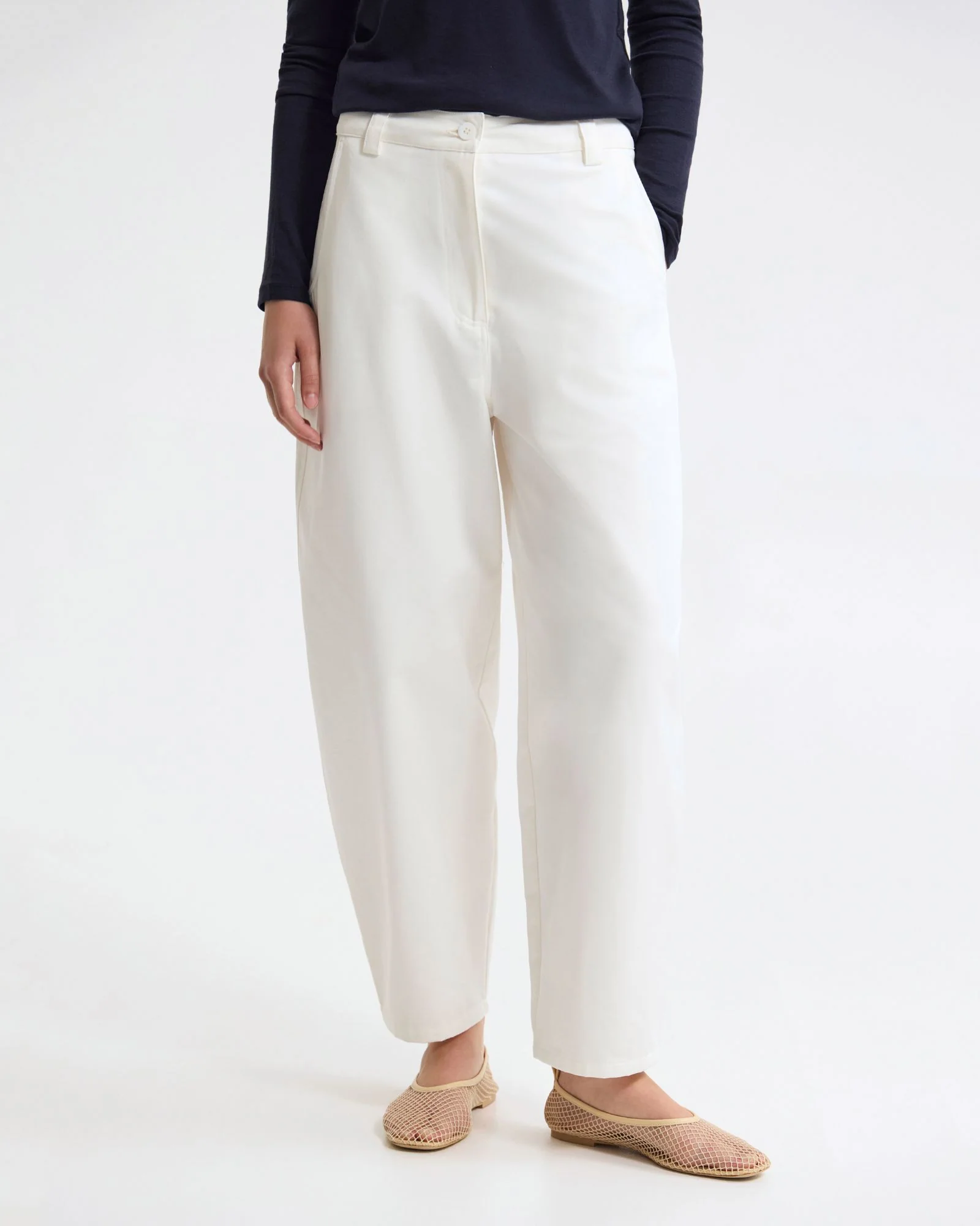 Etta Barrel Leg Cotton Pant - Image 10