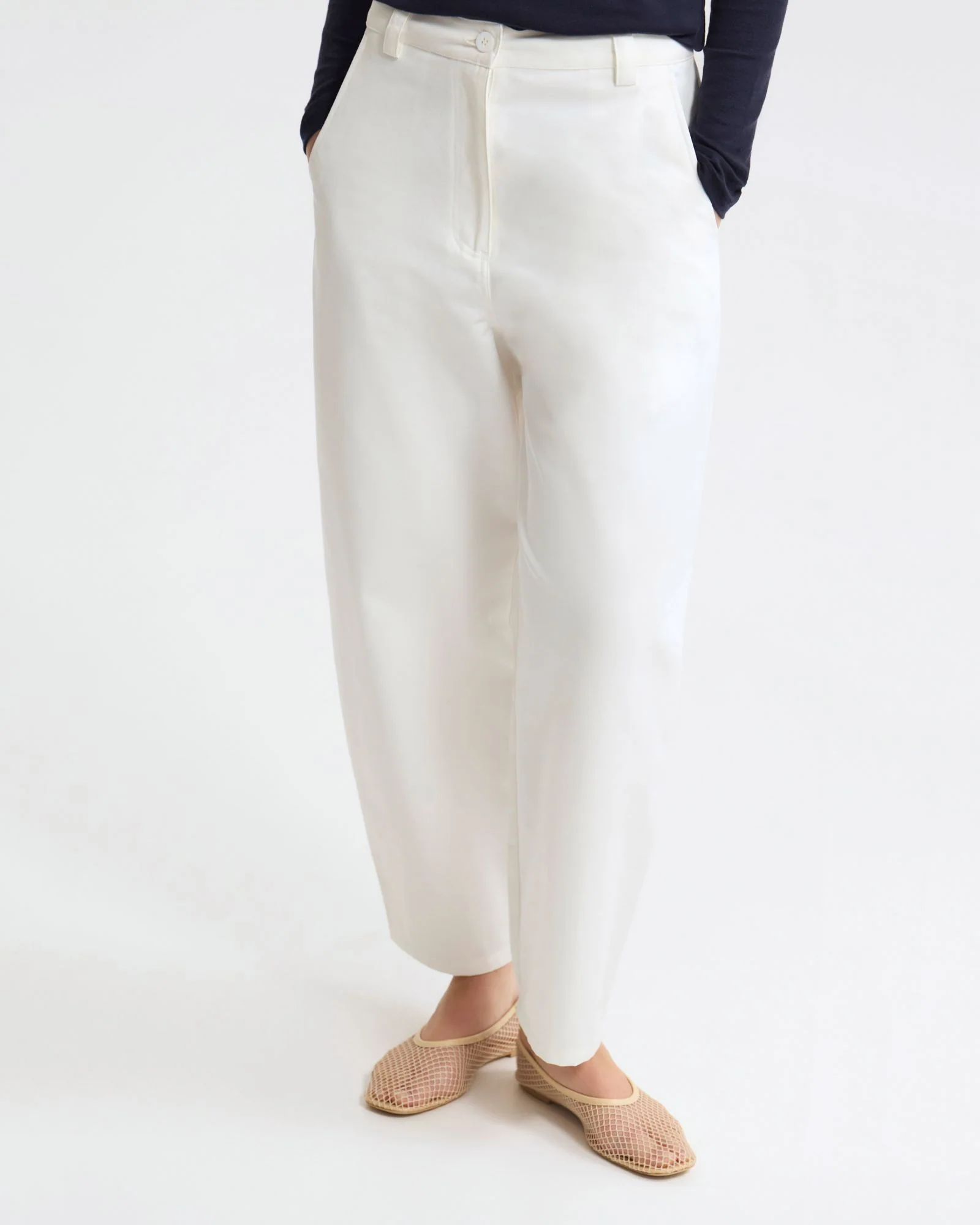Etta Barrel Leg Cotton Pant - Image 13
