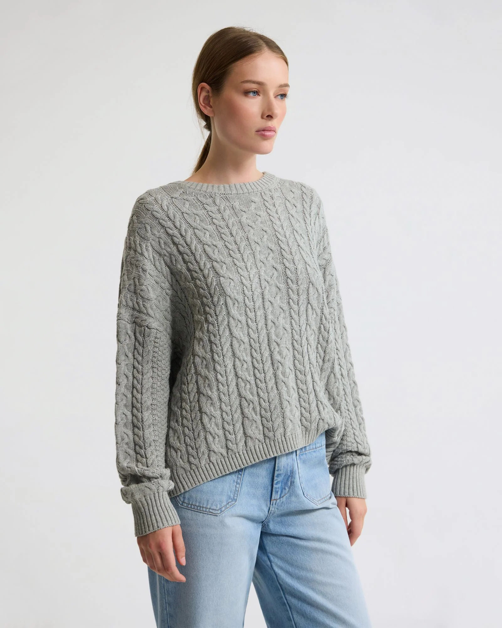Evie Cable Knit Crew Neck - Image 11