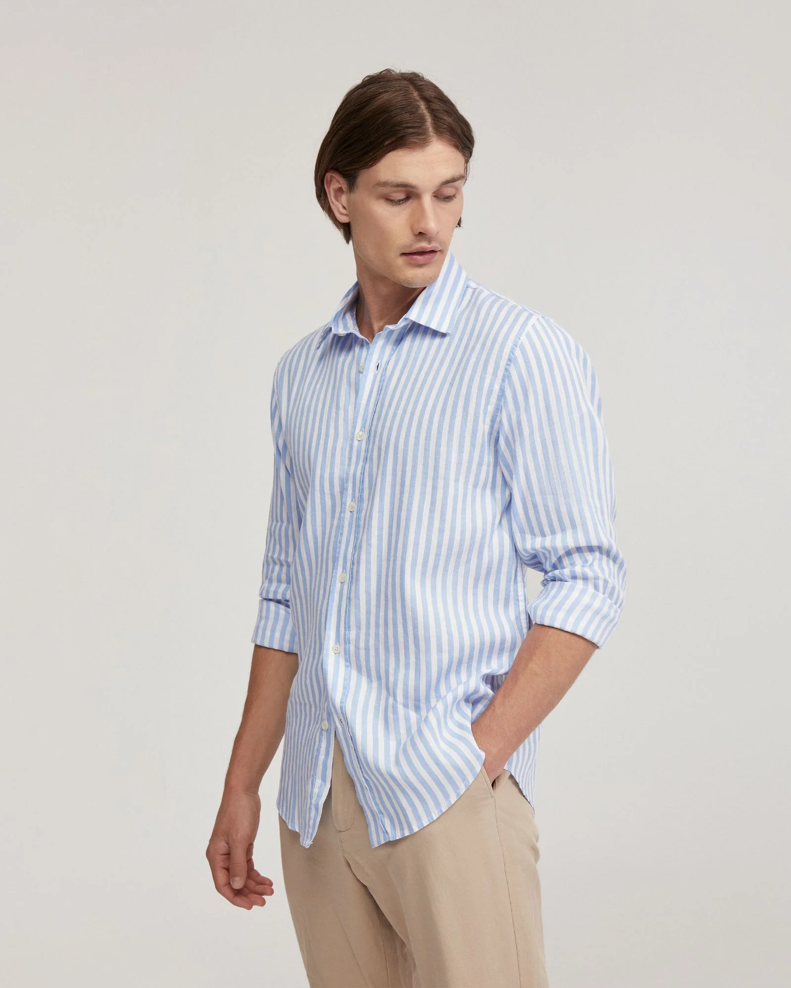 Fergus Linen Striped Shirt - Image 2