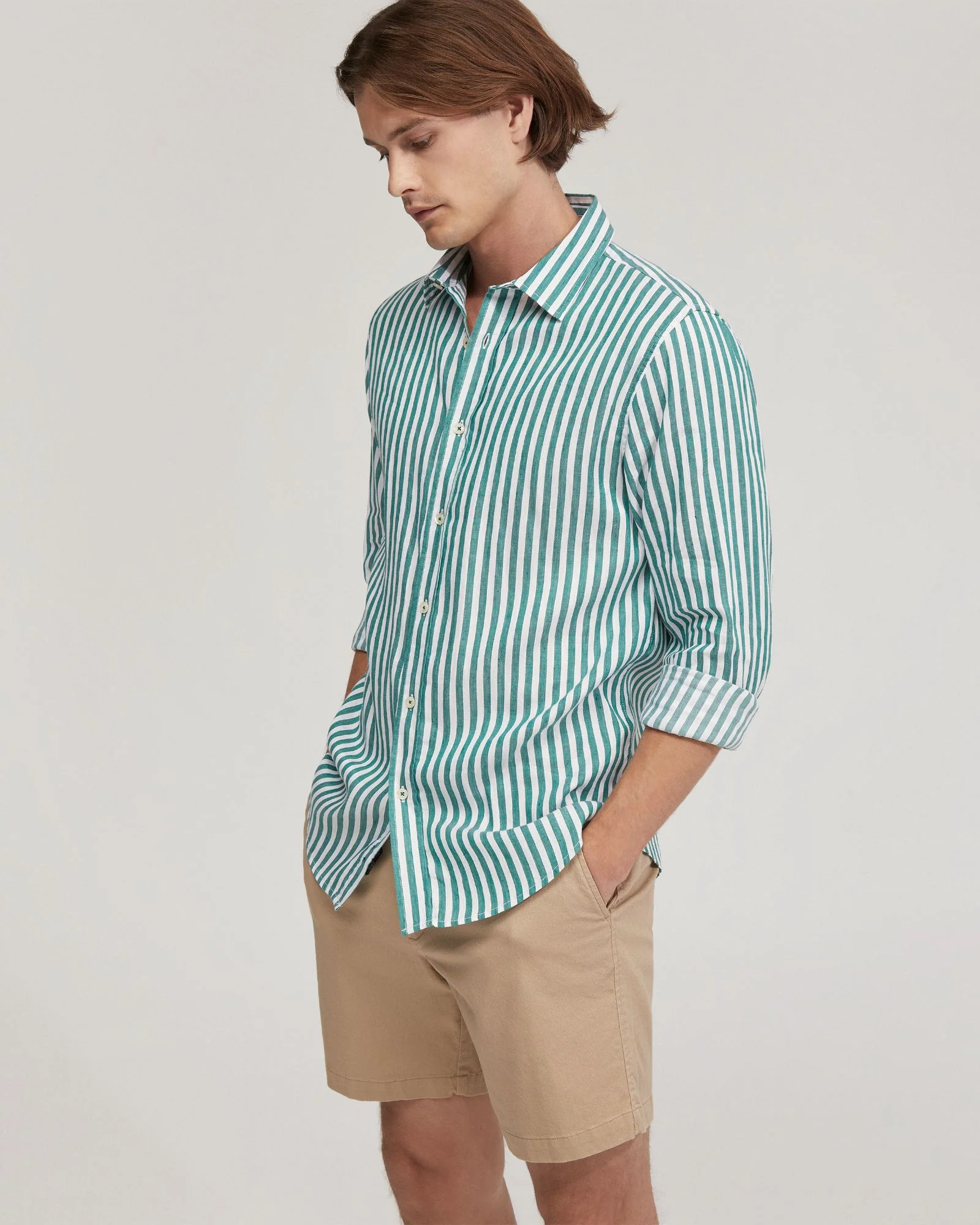 Fergus Linen Striped Shirt - Image 9