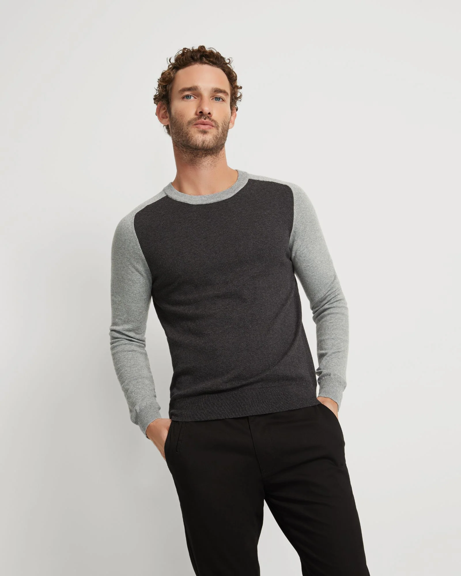 Finn Crew Neck Cashmere Blend Top - Image 10