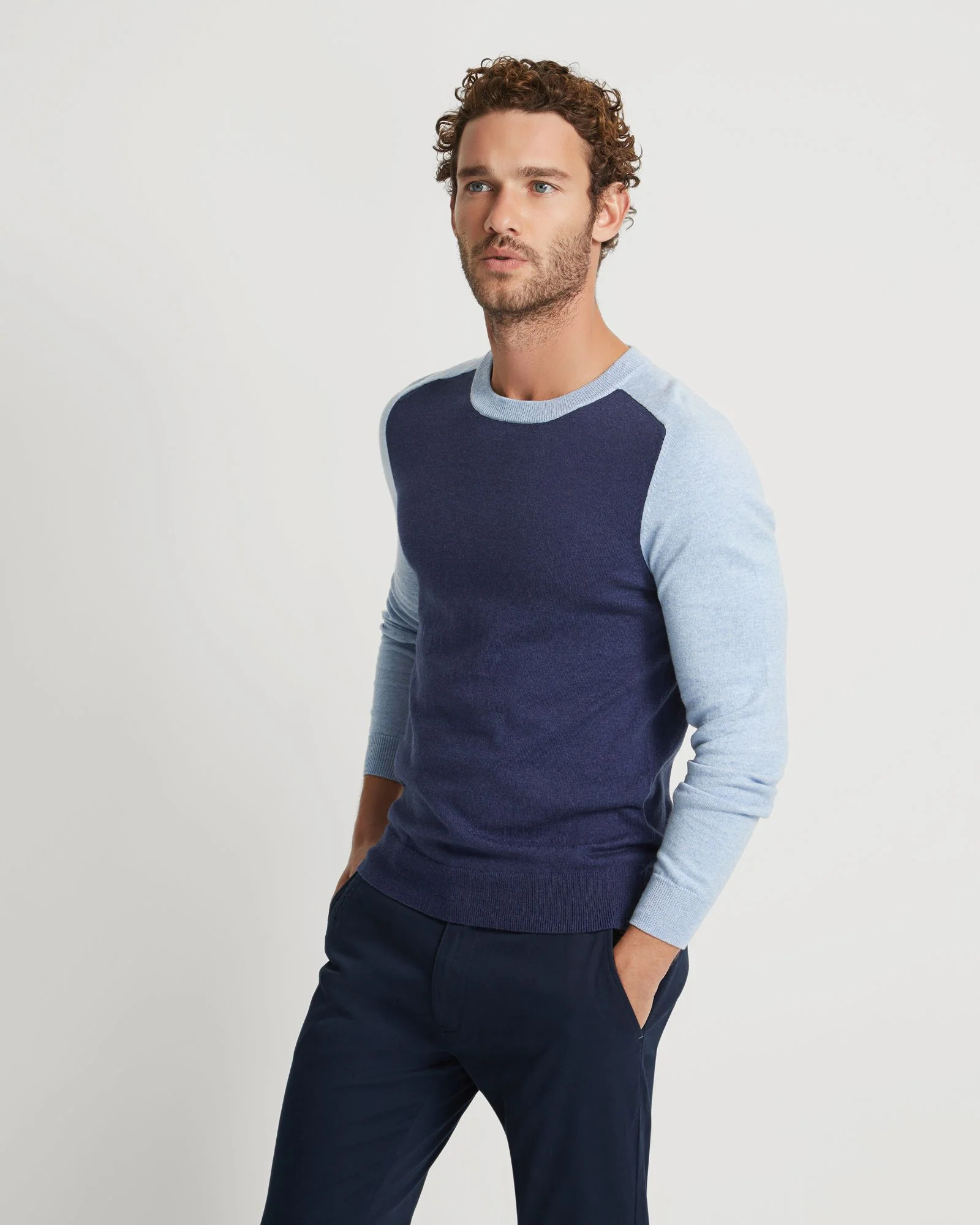 Finn Crew Neck Cashmere Blend Top - Image 4