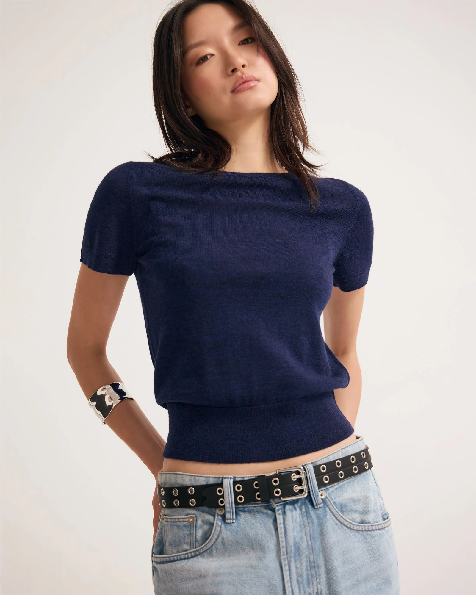 Grace Short Sleeve Merino Knit - Image 5