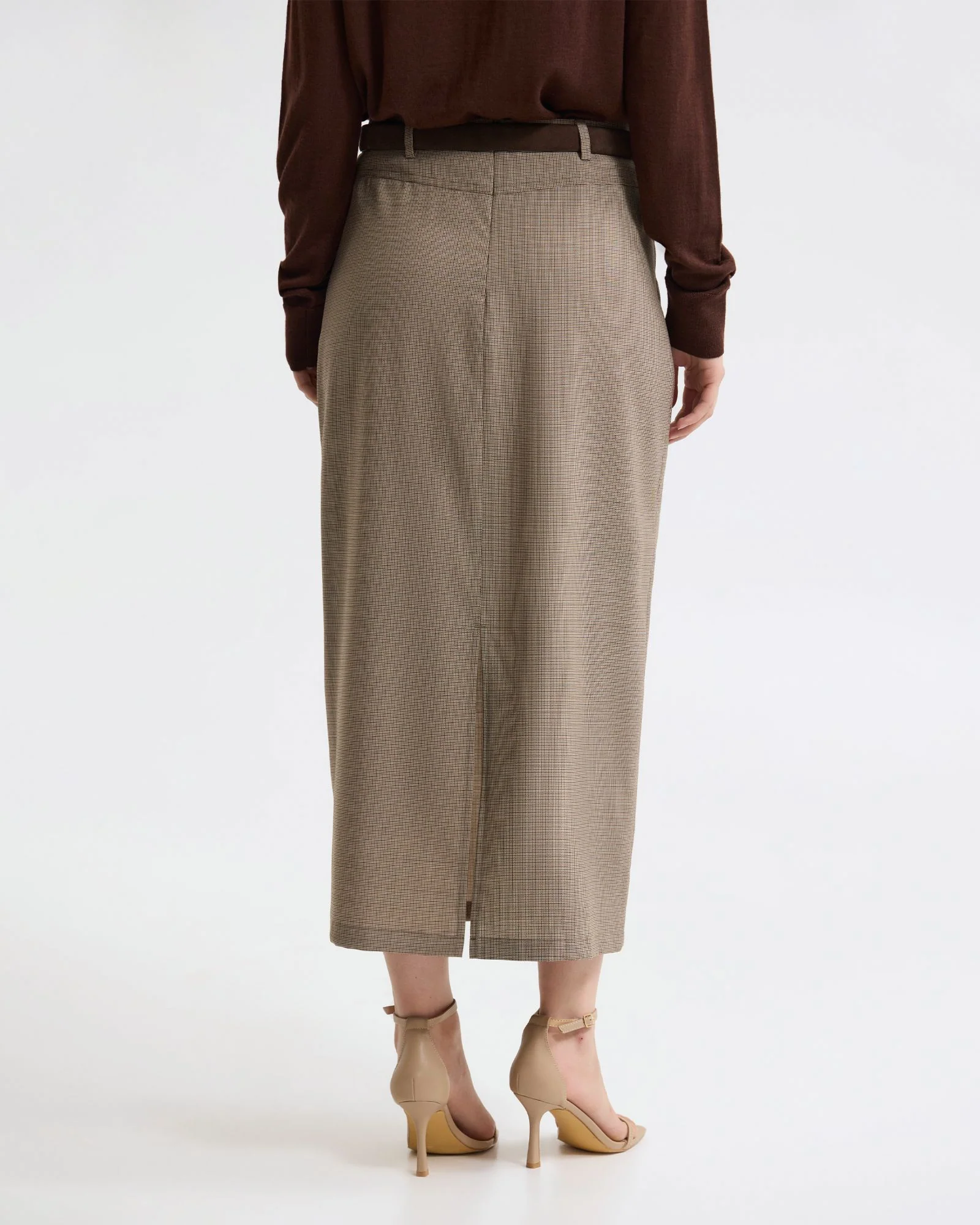 Harper Pure Wool Column Skirt - Image 4