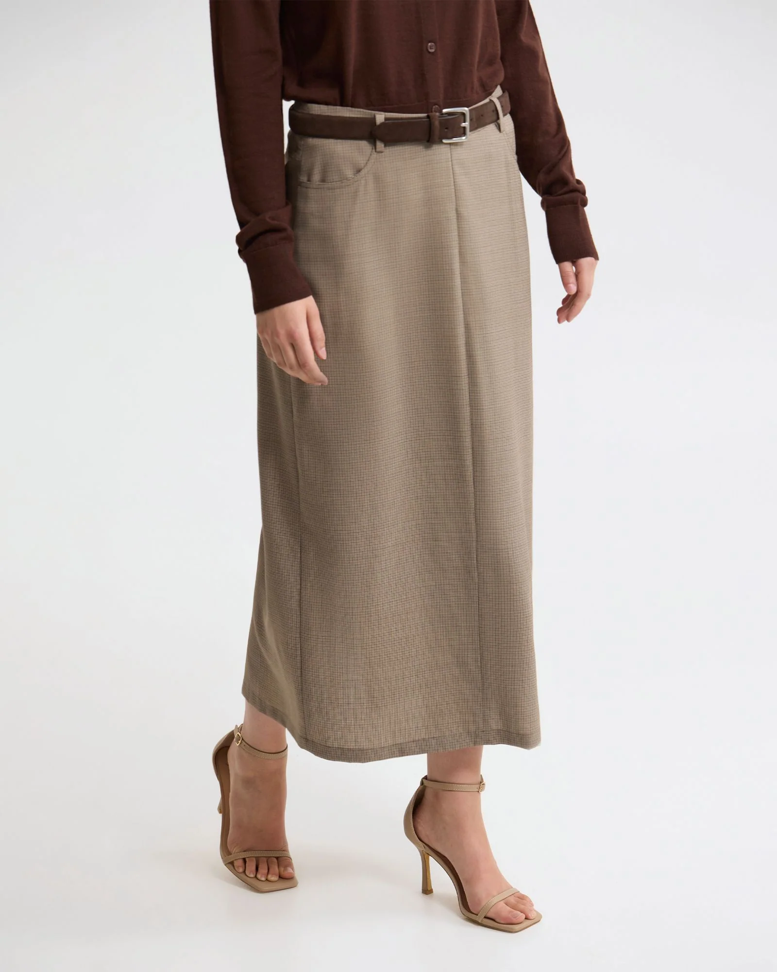 Harper Pure Wool Column Skirt - Image 5
