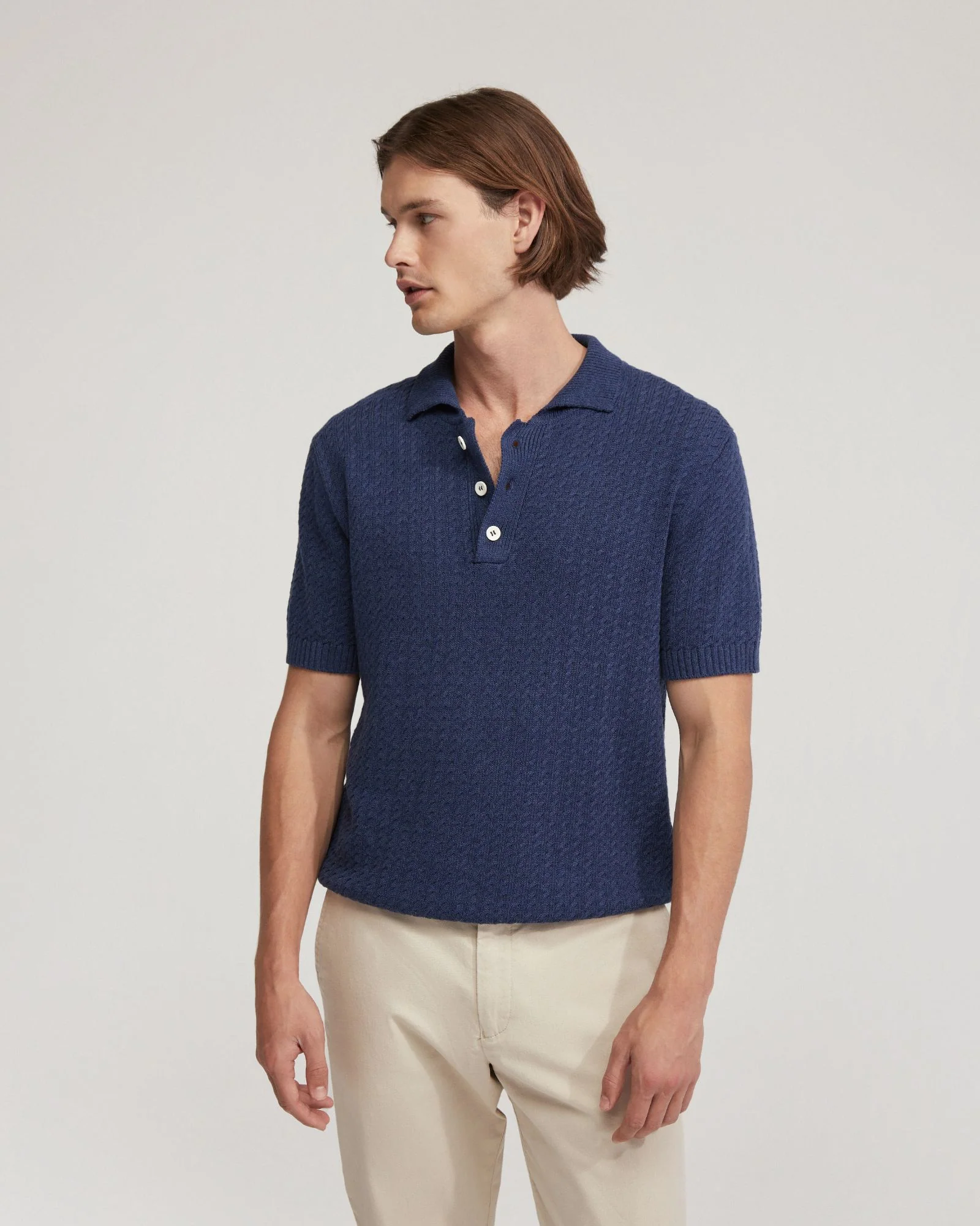 Harrison Cable Knit Polo - Image 2